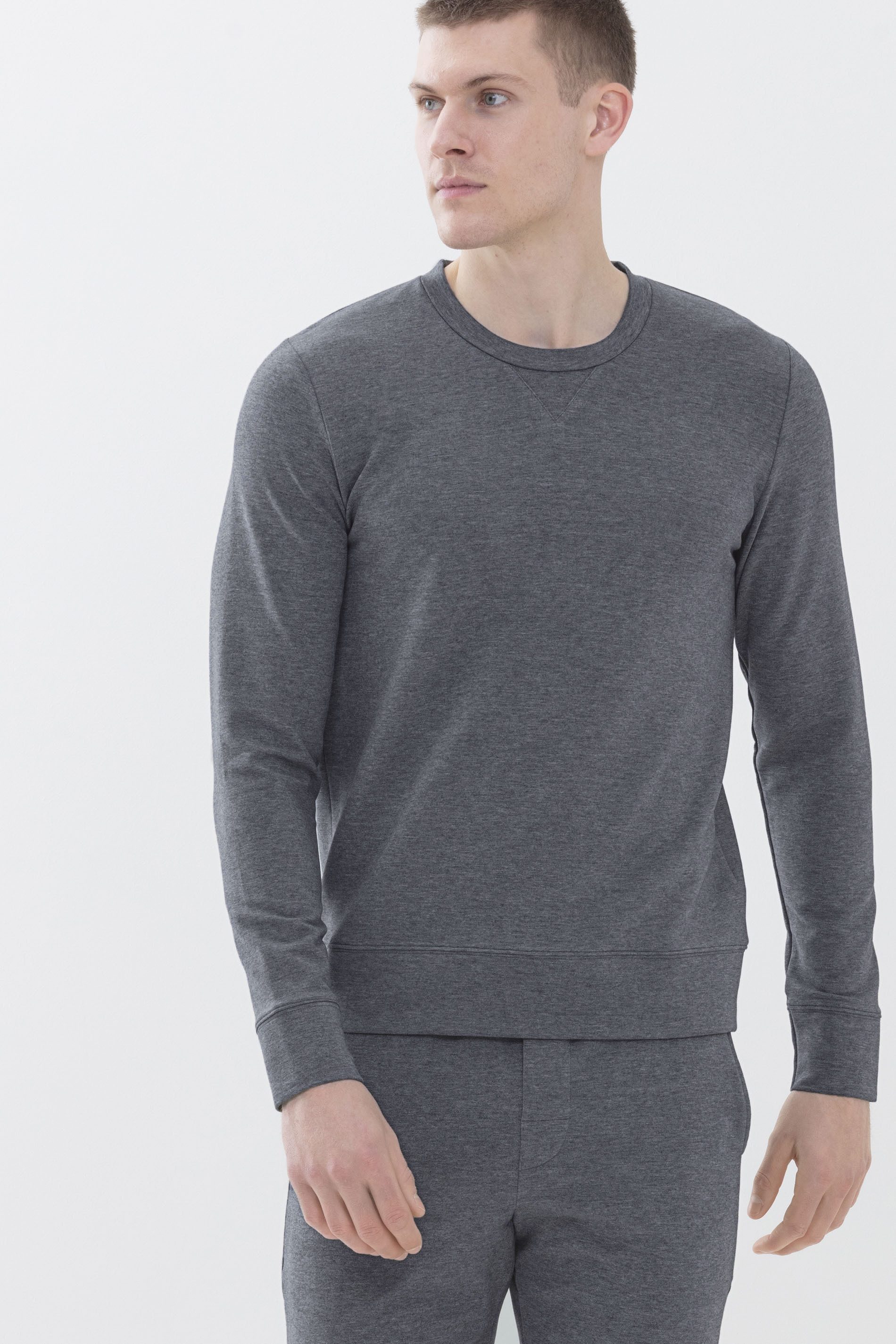 Mey Sweatshirt Herren Serie Enjoy Uni (1-tlg) Basic Shirt, zeitloses Design, Baumwoll-Mix, Rundhals