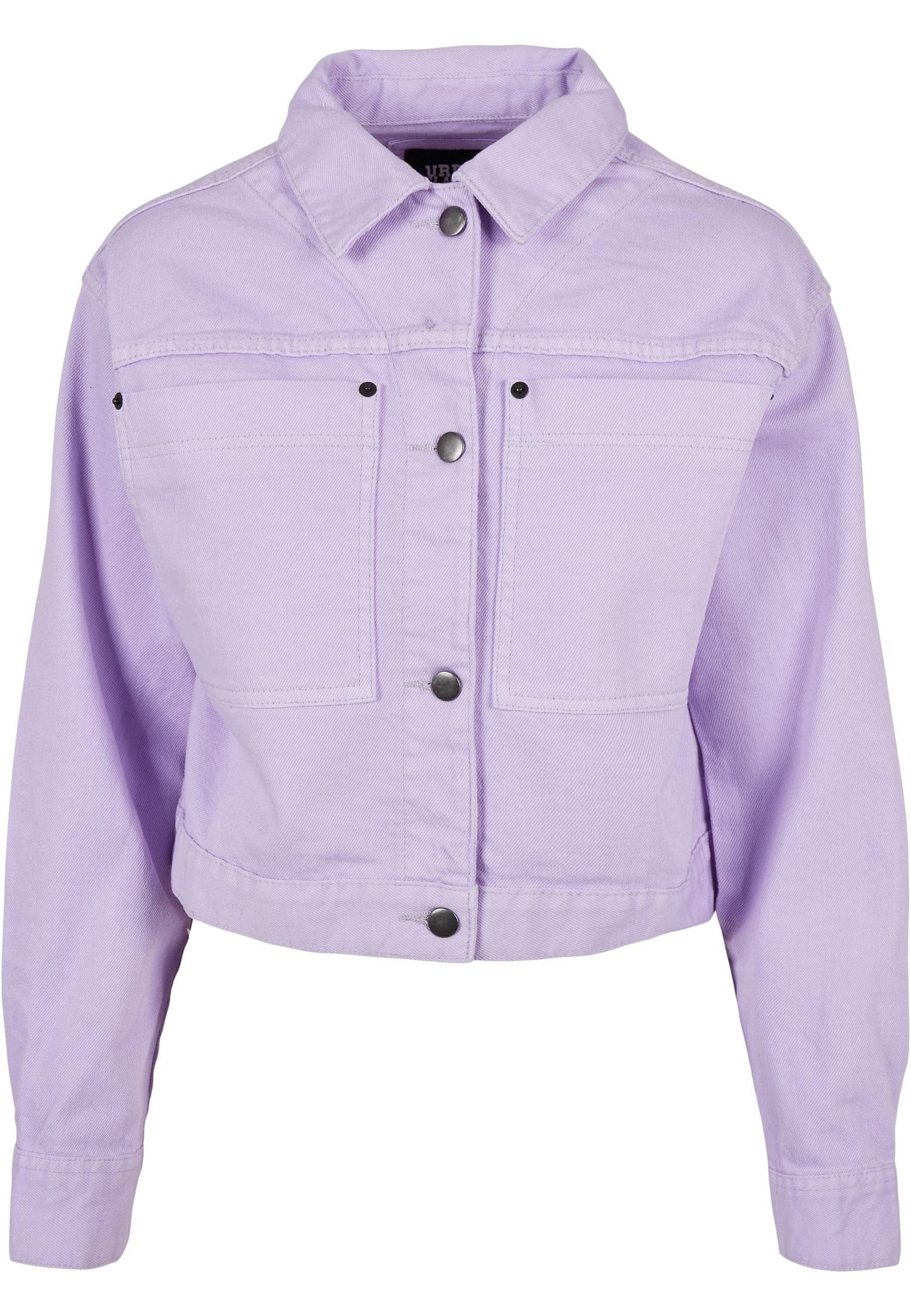 Boxy URBAN CLASSICS Outdoorjacke lilac Short Jacket Ladies Damen (1-St) Worker