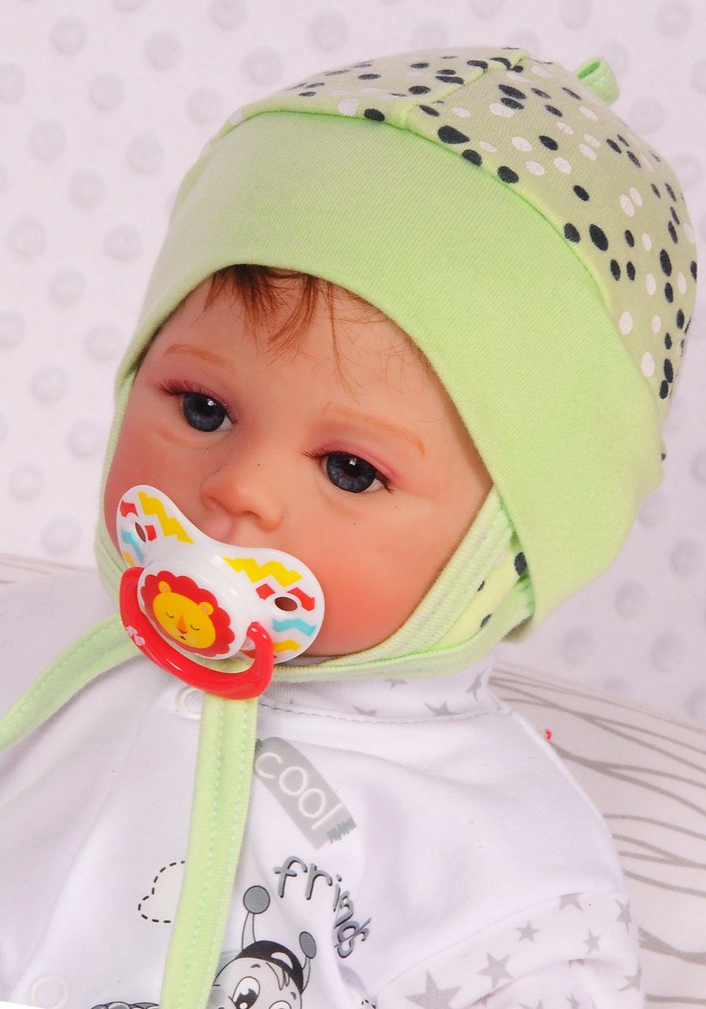 La Bortini Erstlingsmütze Mütze für Neugeborene Babymütze Baby Haube 34 36 38 aus reiner Baumwolle