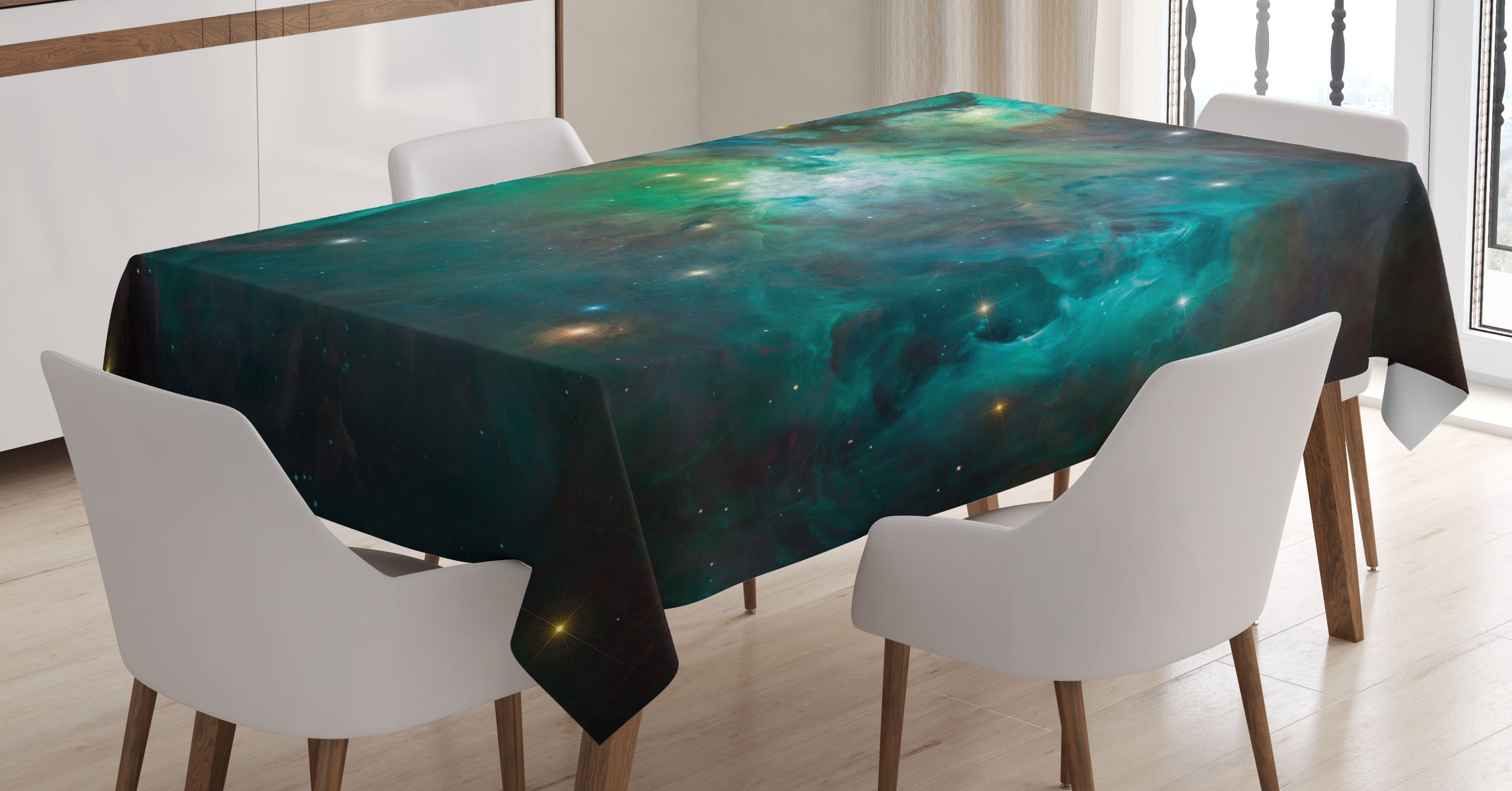 Abakuhaus Tischdecke Farbfest Waschbar Für den Außen Bereich geeignet Klare Farben, Platz Nebula Star Dust Wolke
