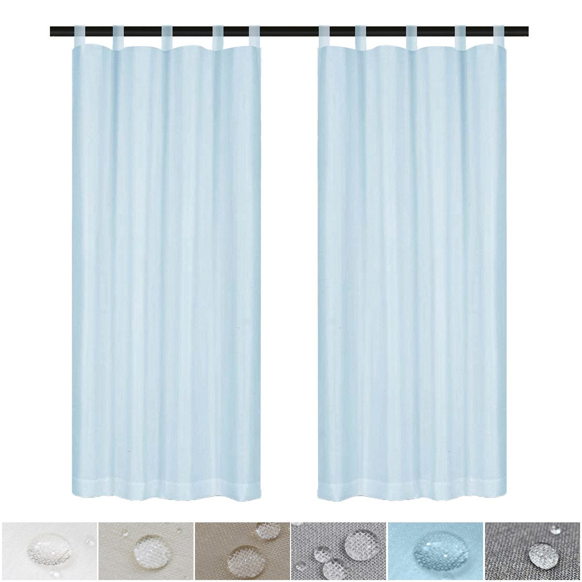 BTTO V&G Outdoorvorhang Wasserdichter Gardinen,Transparenter Balkon günstig online kaufen