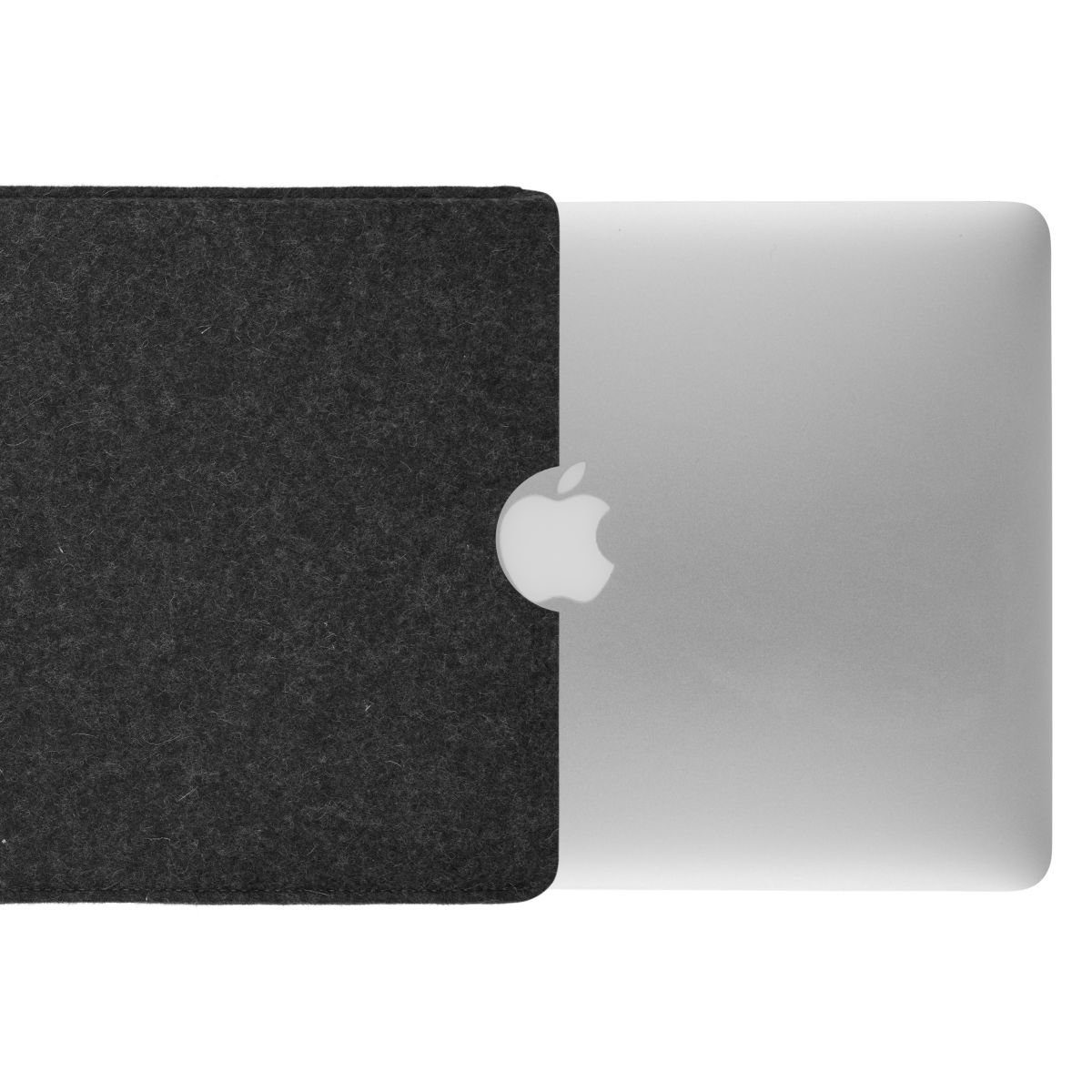 CoverKingz Laptoptasche Hülle für Apple MacBook Pro 13" (M1,M2)/Air 13" (M1) Laptoptasche, 100% Schurwolle, Made in Germany Anthrazit