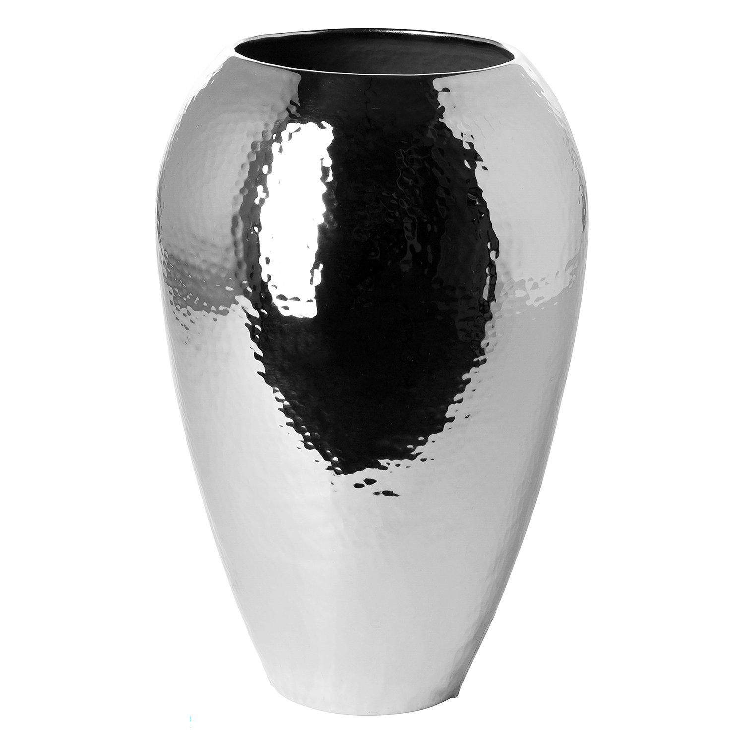 Fink Dekovase MALANA Vase - H. 26cm x Ø 17cm - silber - Eisen - Blumenvase (1 St., Blumengefäß - Blumenbehälter), Elegante Vase - Ziervase, …