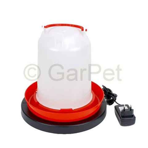 GarPet Wasserspender Geflügeltränke + Tränkenwärmer Heizplatte Tränkenheizung Set 1.