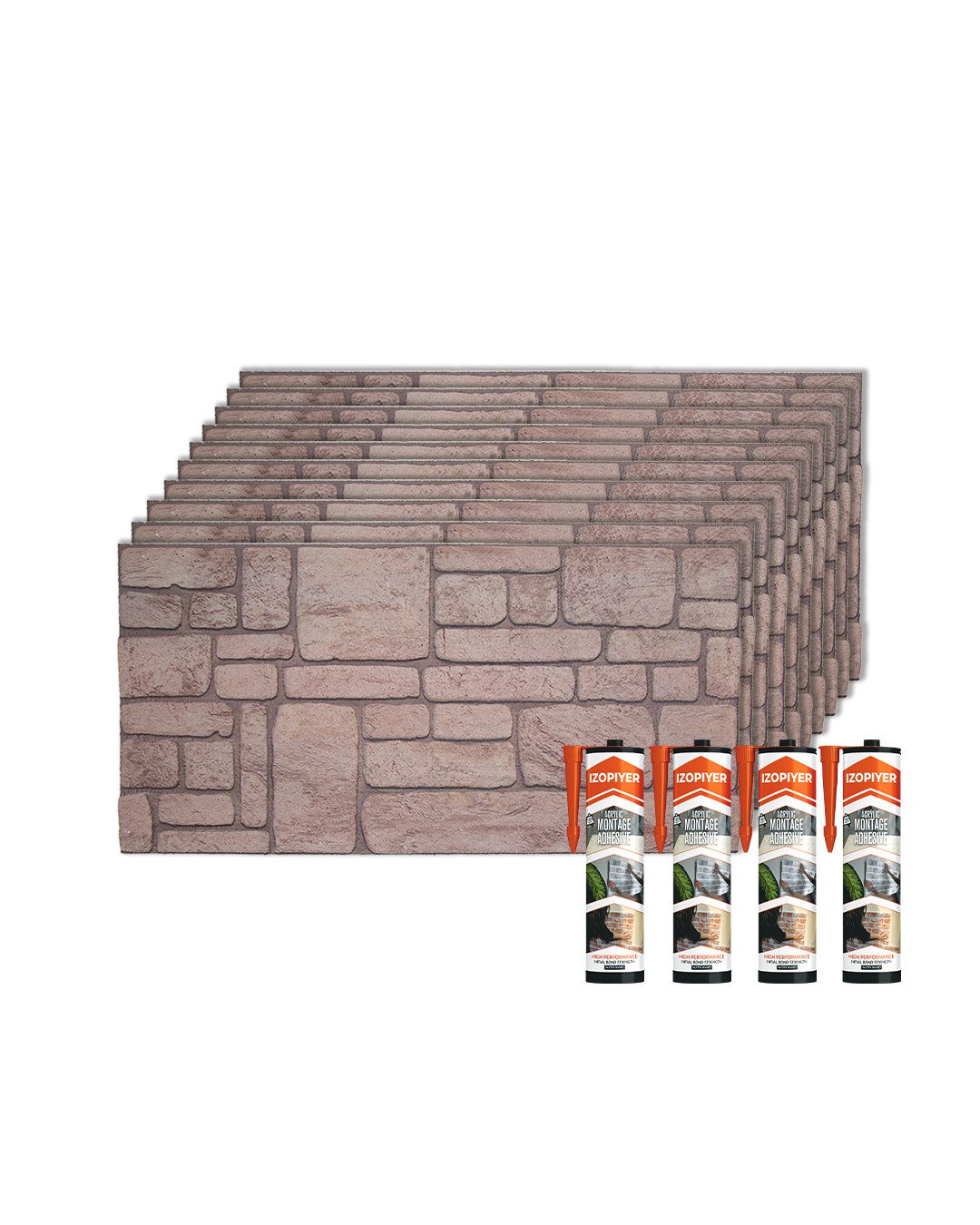 IZODEKOR 3D Wandpaneel IZODEKOR Wandverkleidung Steinoptik Styropor 3D Wand günstig online kaufen