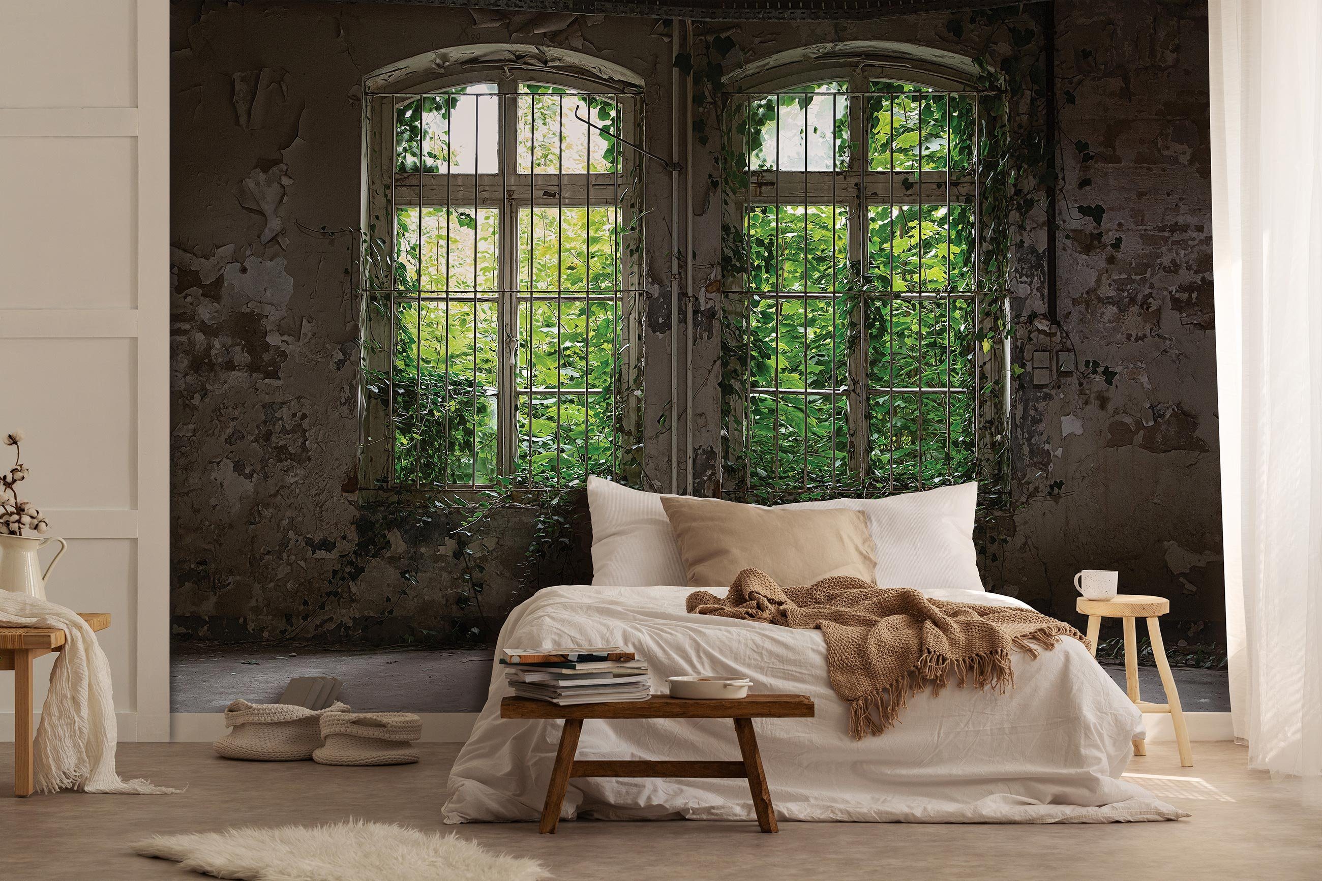 Wallarena Fototapete Natur - Mehrfarbig - Modern - Vlies - Wohnzimmer, glatt, 104x70cm
