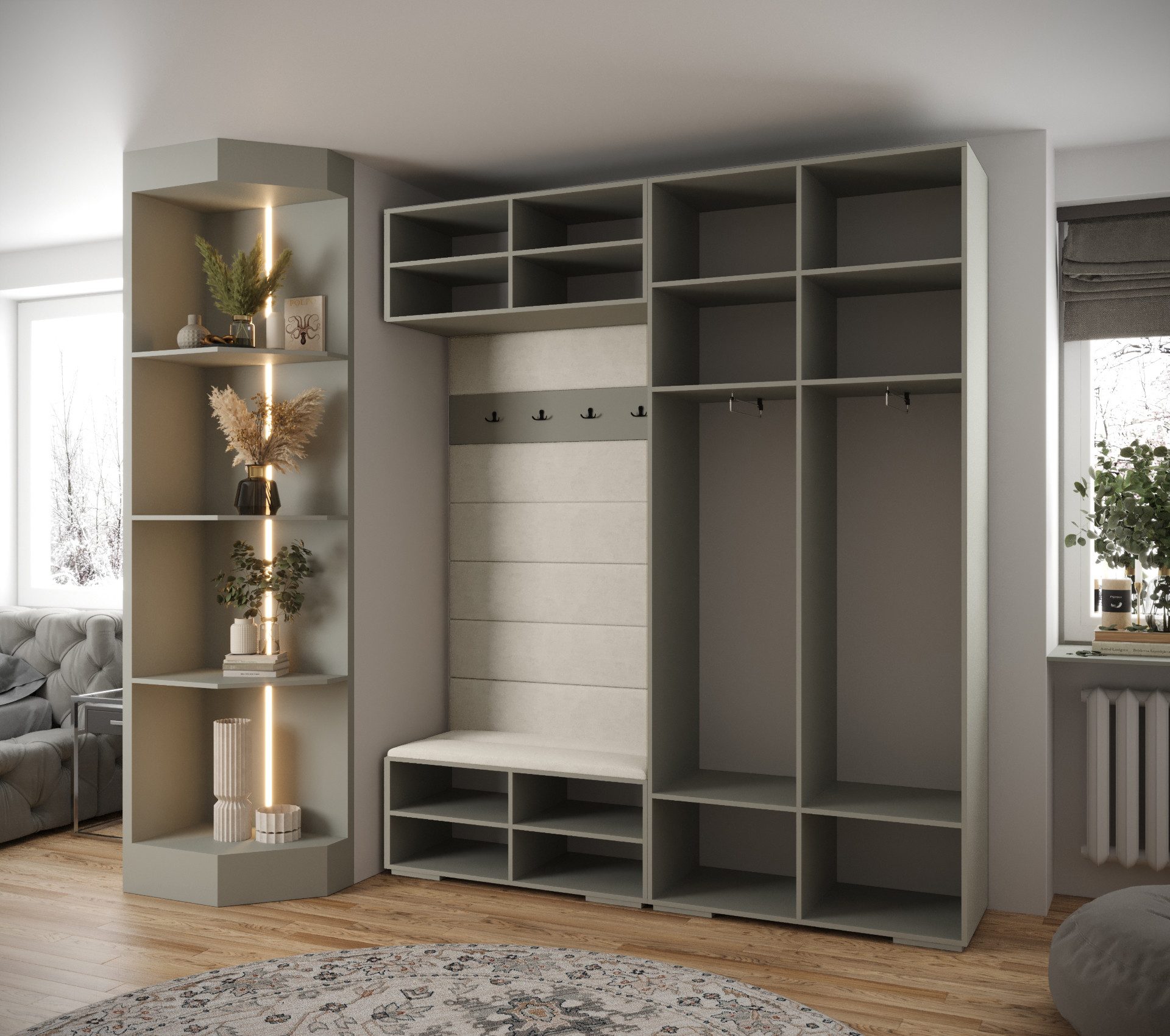 ABIKS MÖBEL Kompaktgarderobe INOVA 1 SATZ günstig online kaufen