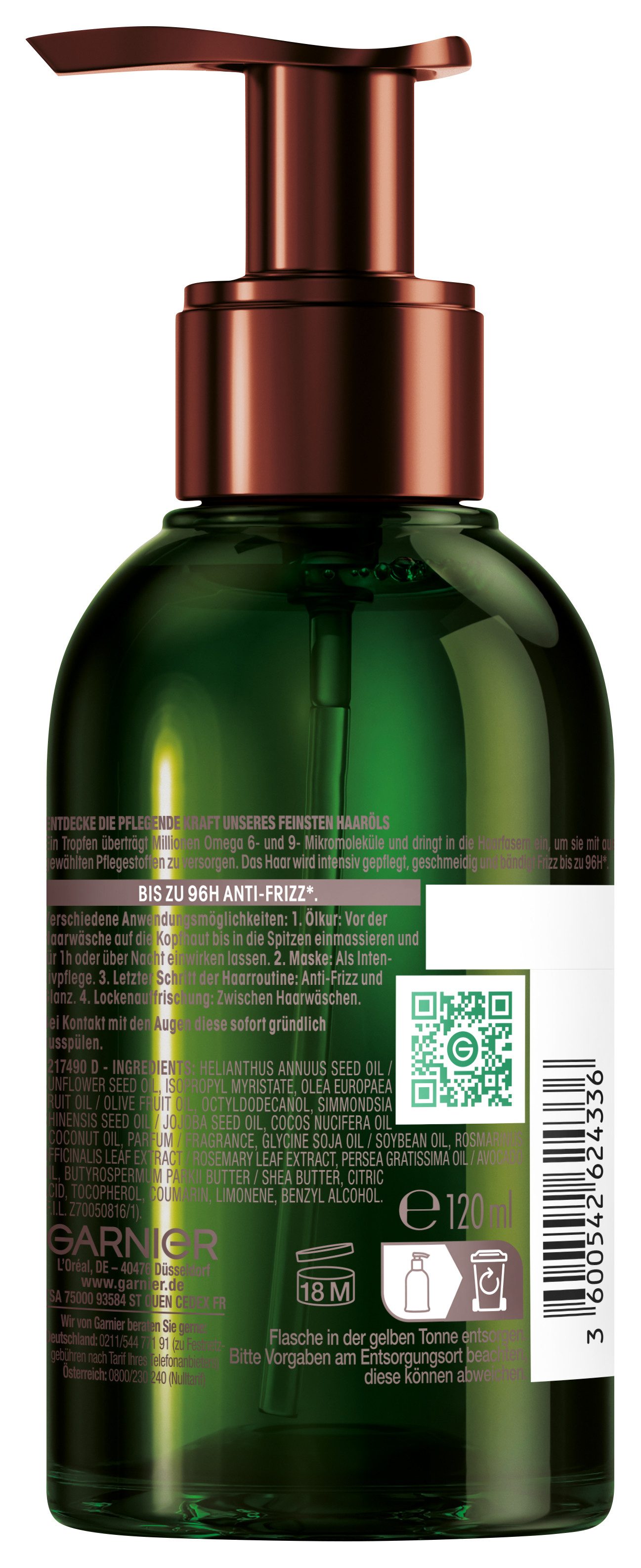 GARNIER Haaröl GARNIER WAHRE SCHÄTZE CURL REVIVAL ELIXIR, Intensive Pflege für sehr trockenes, lockiges und dickes Haar.