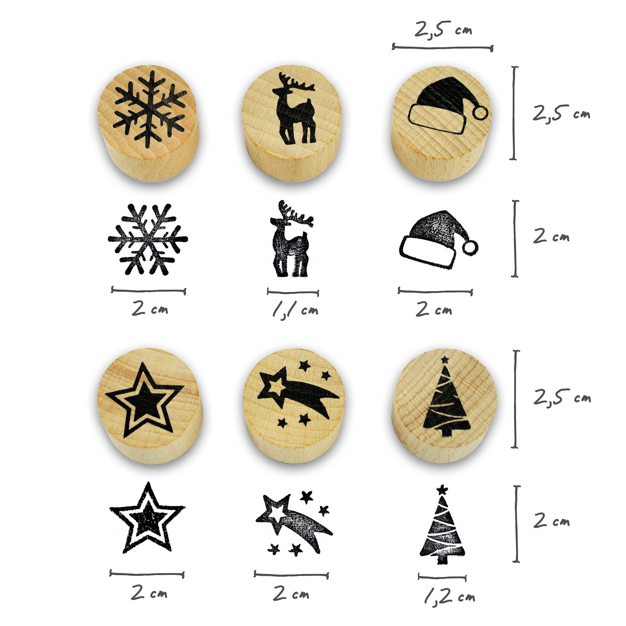 Thumbnail - Frau WUNDERVoll Stempel Stempel - Weihnachtsset 6 Stempel