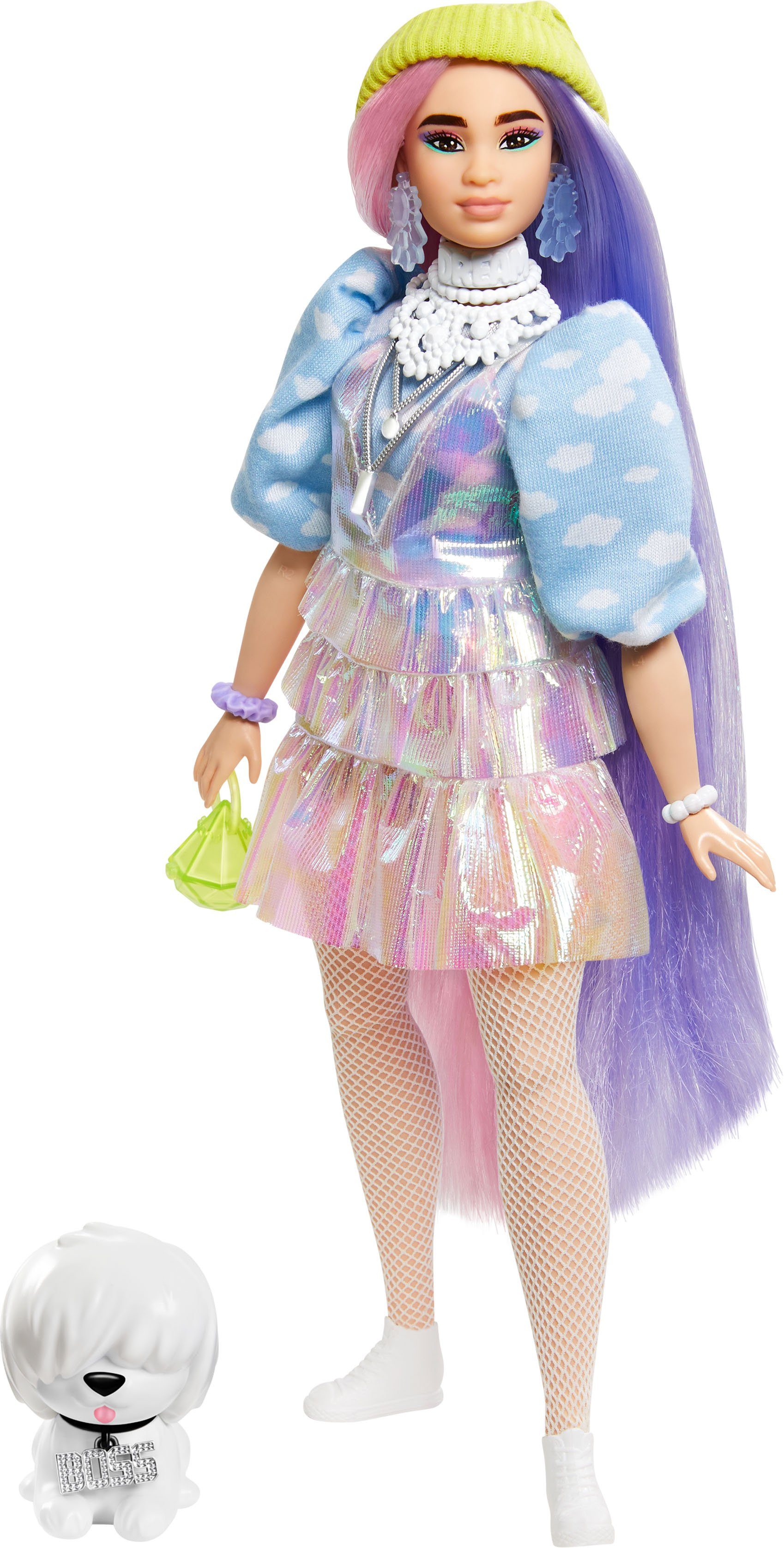 Image of Barbie Anziehpuppe »EXTRA«, mit langen Pastell-Haaren und Hündchen