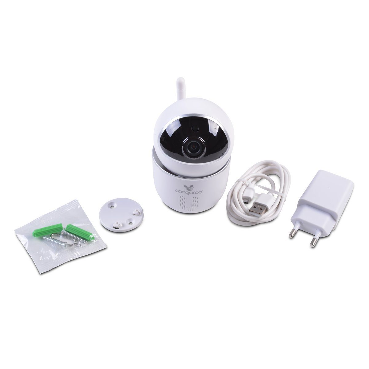 Hype, Nachsicht Video-Babyphone Cangaroo Wi-Fi/Lan, 360° Kamera, Drehung, LED-Infrarot Babyphone