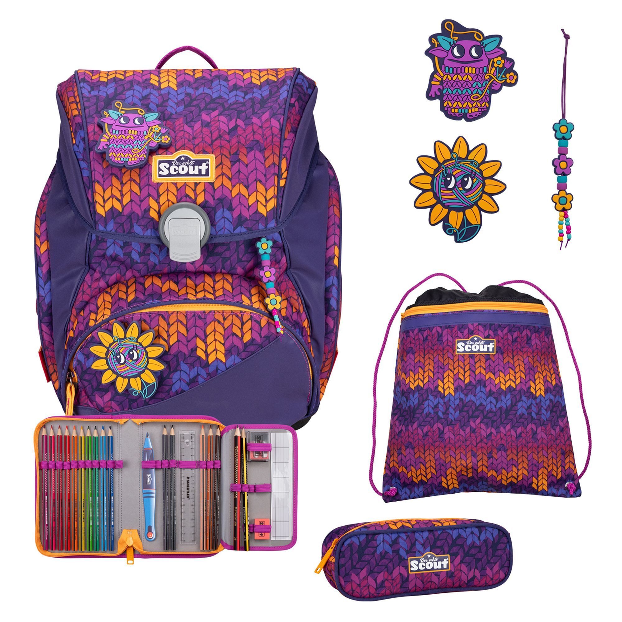 Scout Schulranzen Alpha (4-tlg), Polyester