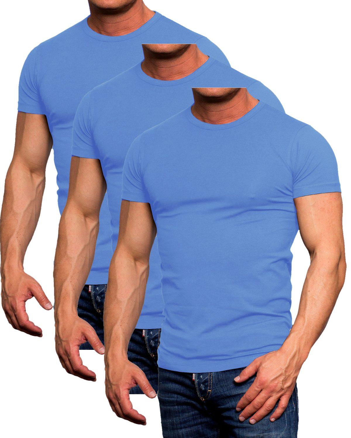 Jack & Jones T-Shirt (3er-Pack) Basic mit Rundhalsausschnitt