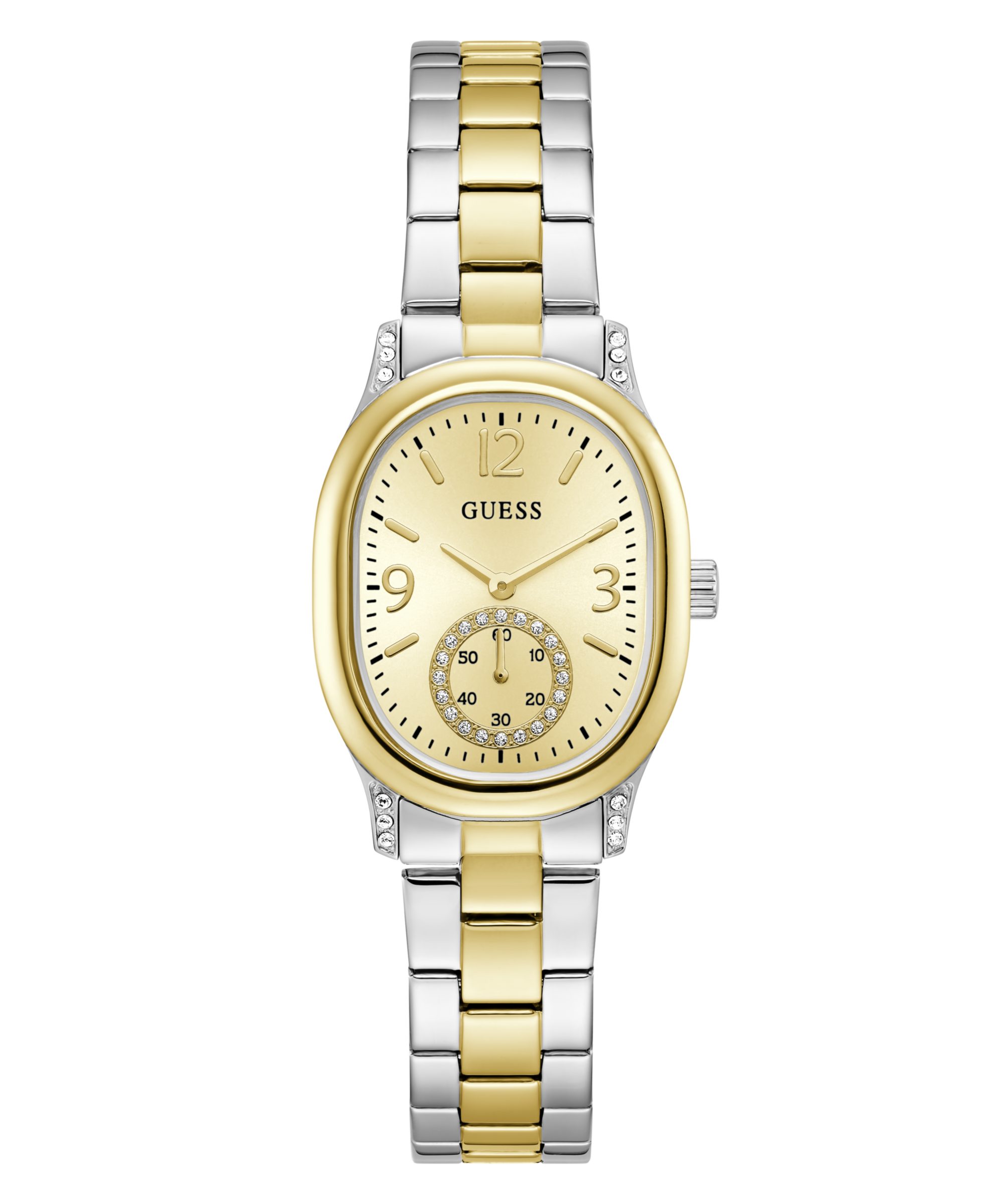 Guess Quarzuhr ELEANOR GW1094L3, Armbanduhr, Damenuhr, Edelstahlarmband, analog