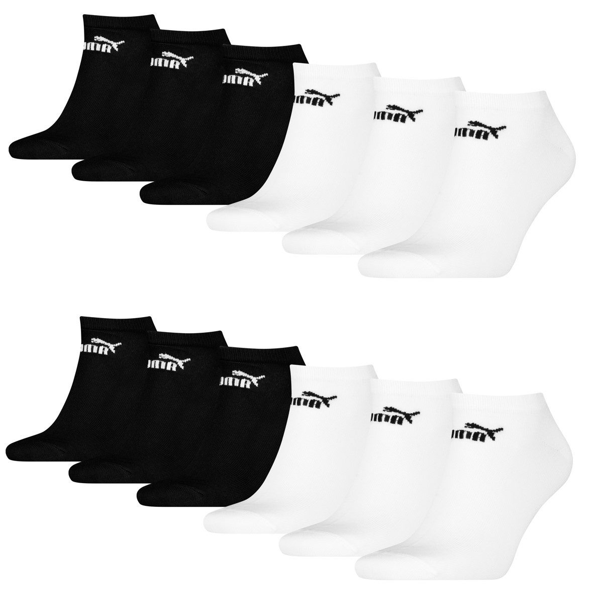 PUMA Sneakersocken PUMA Unisex Sneaker Socken knöchelhoch Damen Herren 12er Pack (12-Paar) Logoschriftzug