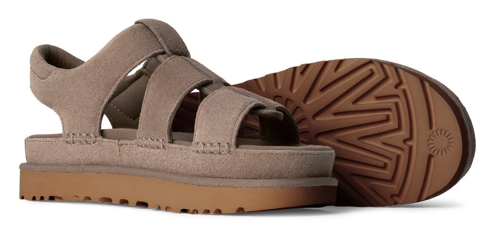 UGG GOLDENSTAR STRAP Plateausandale, Plateausandale, Flat lmit weichem Fußb günstig online kaufen