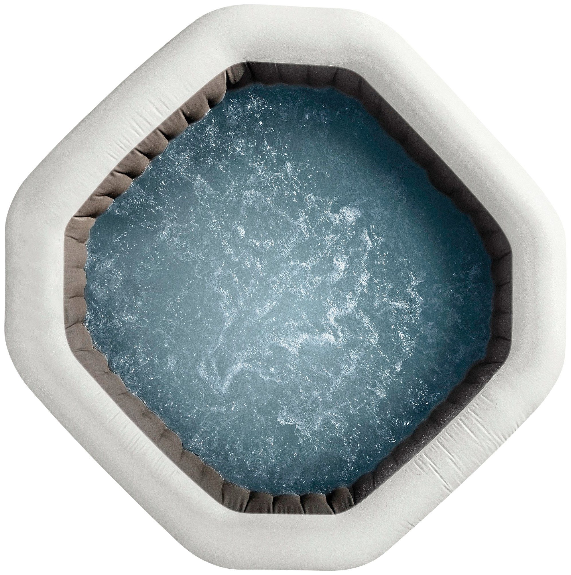 Intex Whirlpool PureSPA "Jet + Bubble Deluxe" octagon, onyx black, aufblasbares Aufstellbecken, (Set), 8-tlg., mit Salzwassersystem, in verschiedenen Größen