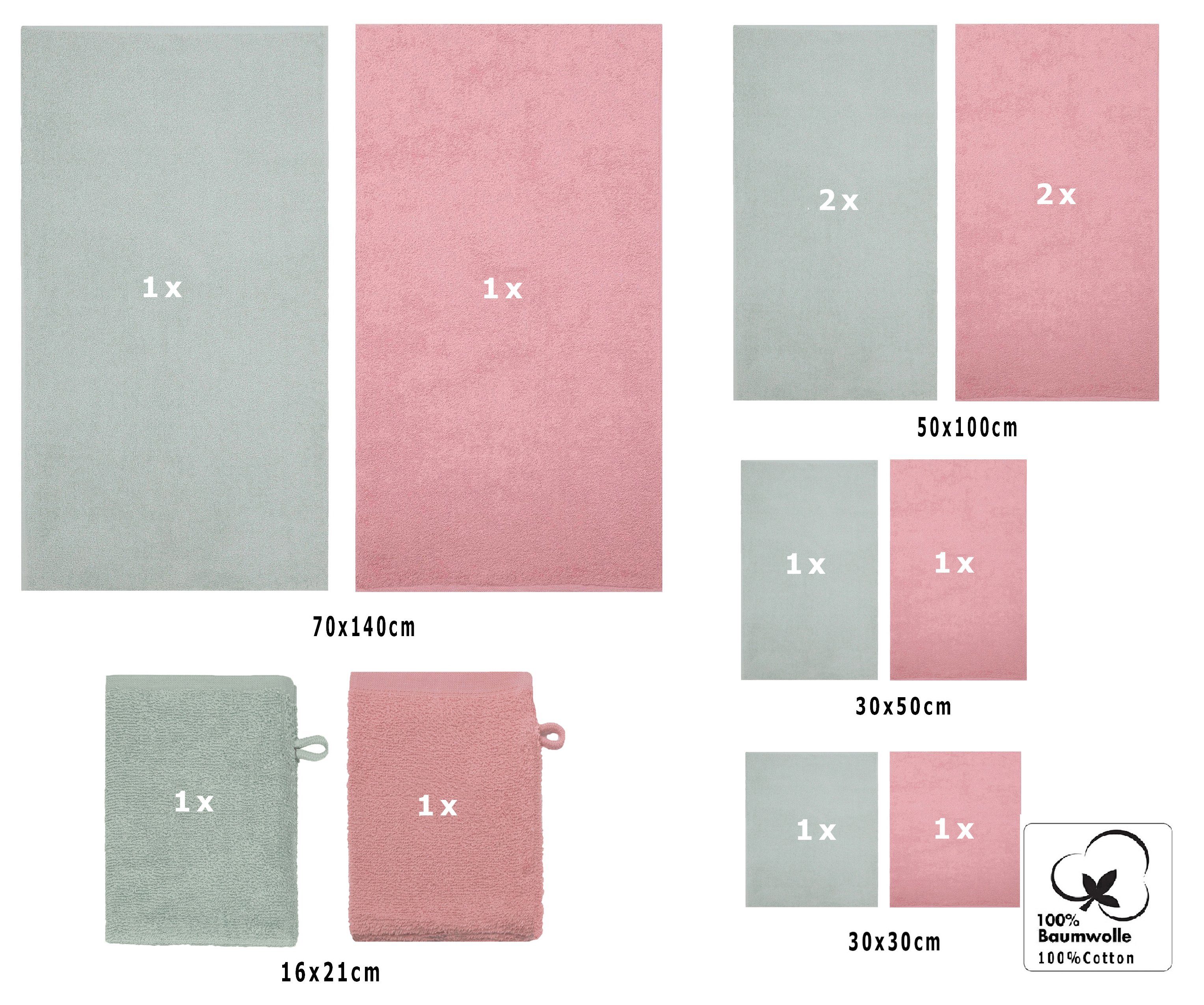 Betz Handtuch Set 12 TLG. Handtuch Set BERLIN Farbe Jade - Lotus, 100% Baumwolle (12 Teile, 12-St)