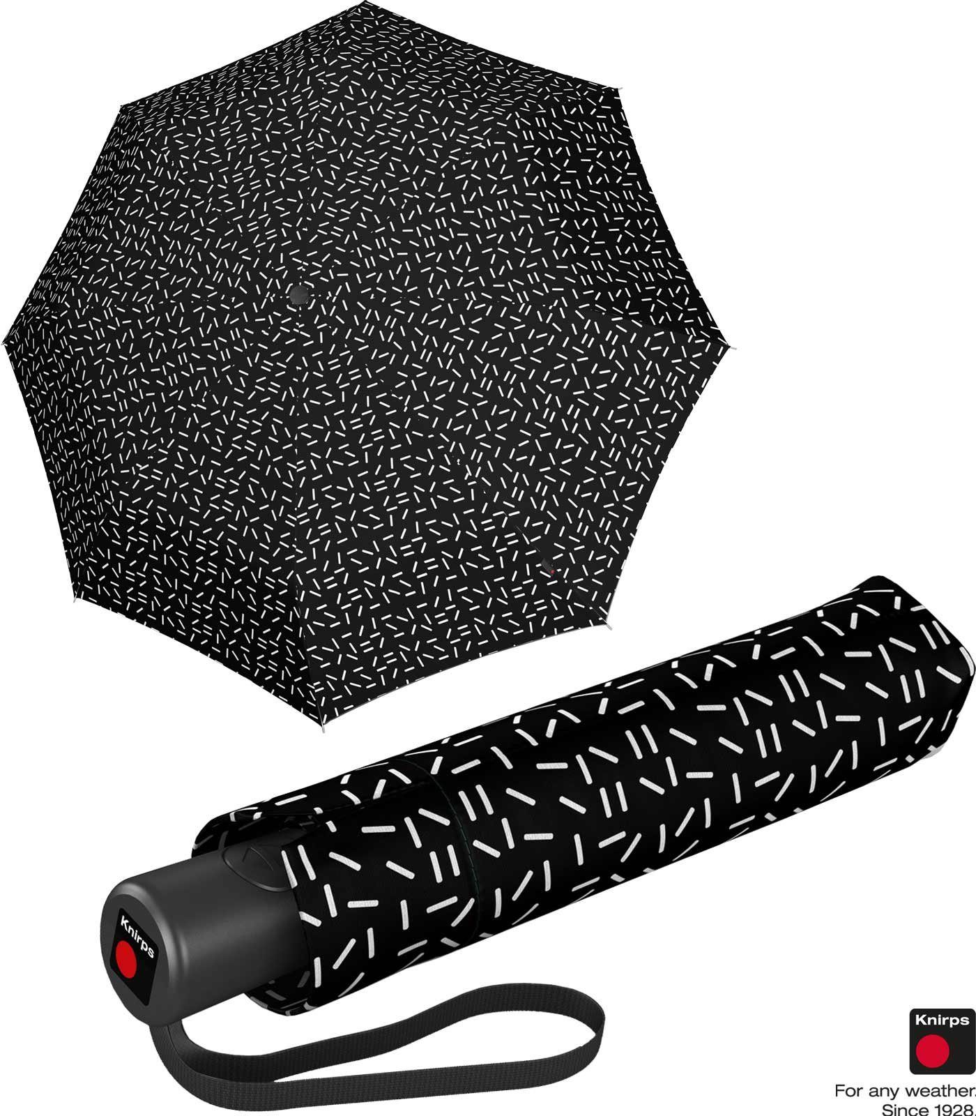 Knirps® Taschenregenschirm A.200 Medium Duomatic Auf-Zu-Automatik - 2Dance, jugendlich und modern schwarz