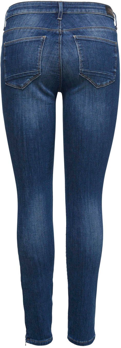 ONLY Skinny-fit-Jeans ONLKENDELL LIFE mit am Saum Zipper