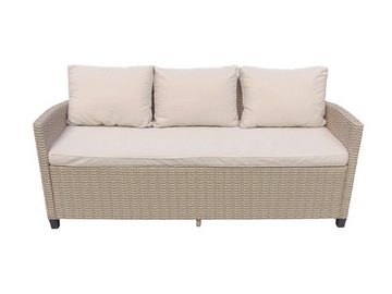 Green Spirit Gartenlounge-Set Rattan Gartenlounge Set Alpina II braun, (Set, 6-tlg), für bis zu 7 Personen geeignet