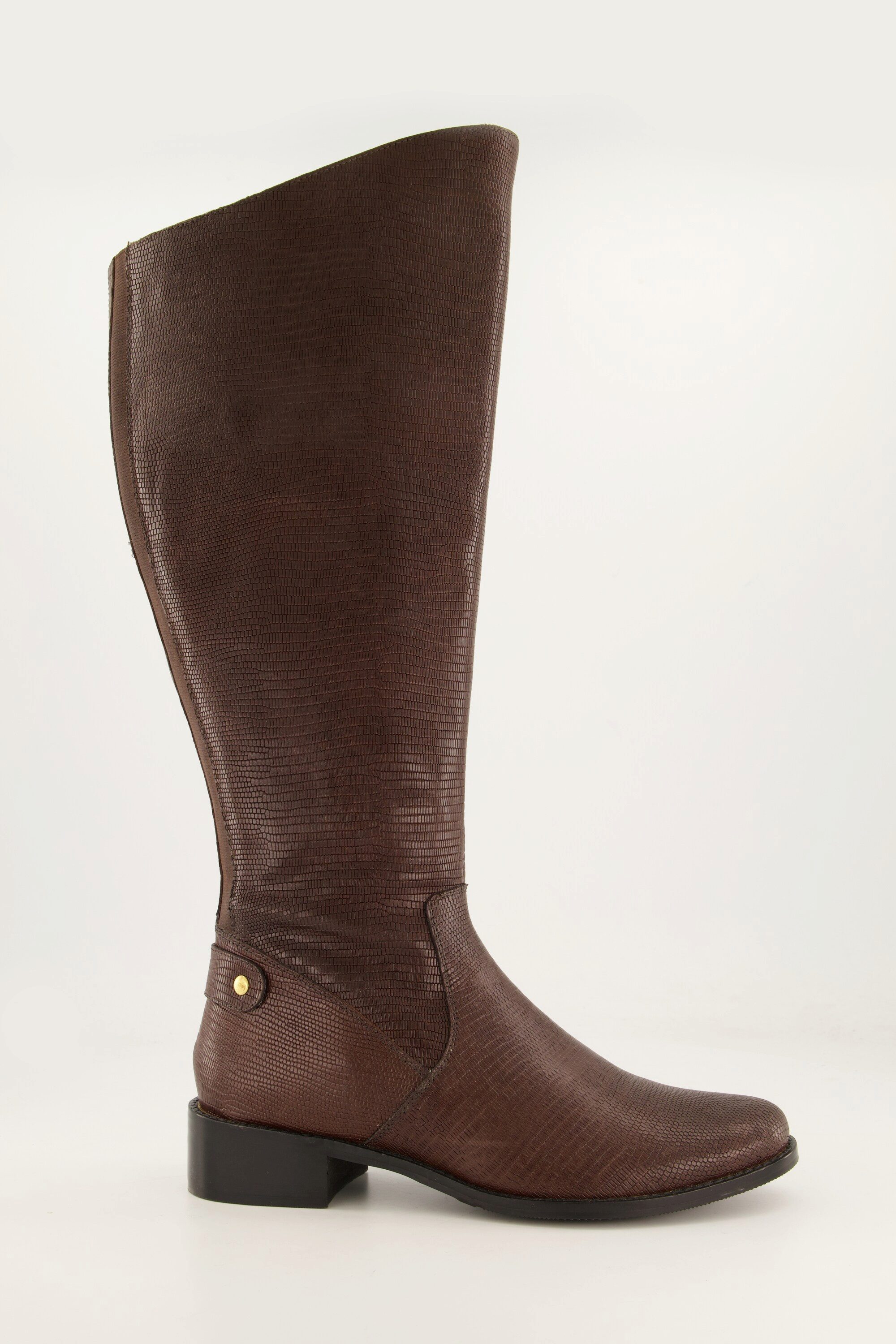 Ulla Popken Lederstiefel XXL-Schaft Wechselfußbett Weite H Stiefel