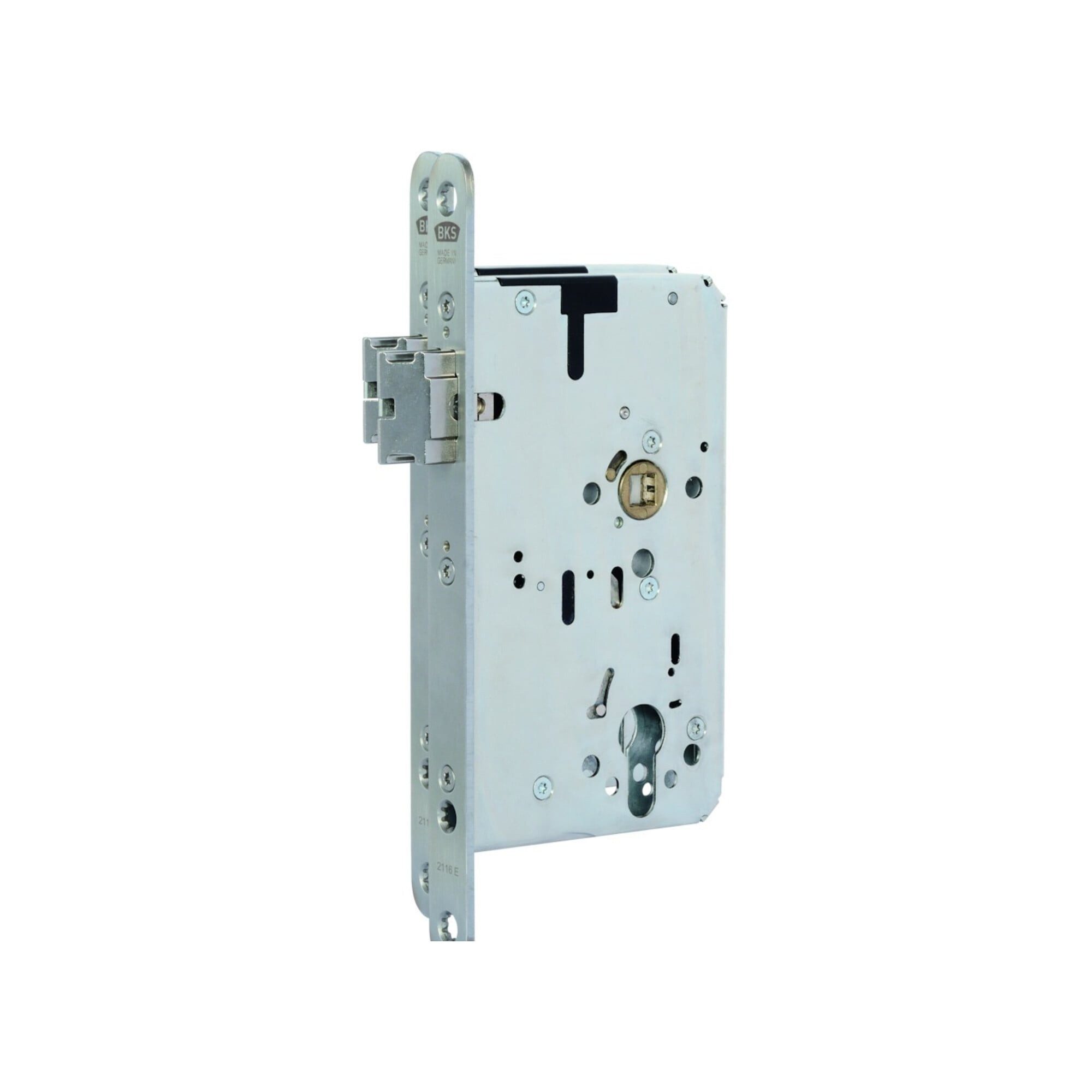 BKS Profilzylinder Panik-Einsteckschloss 2116 Fkt.E rd 20/55/72/9mm DIN L VA selbstverr.B