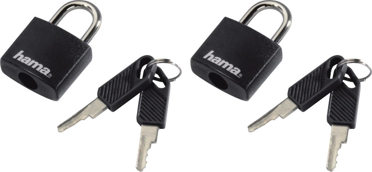 Hama Kettenschloss Gepäckschloss VE=2 Stück schwarz.