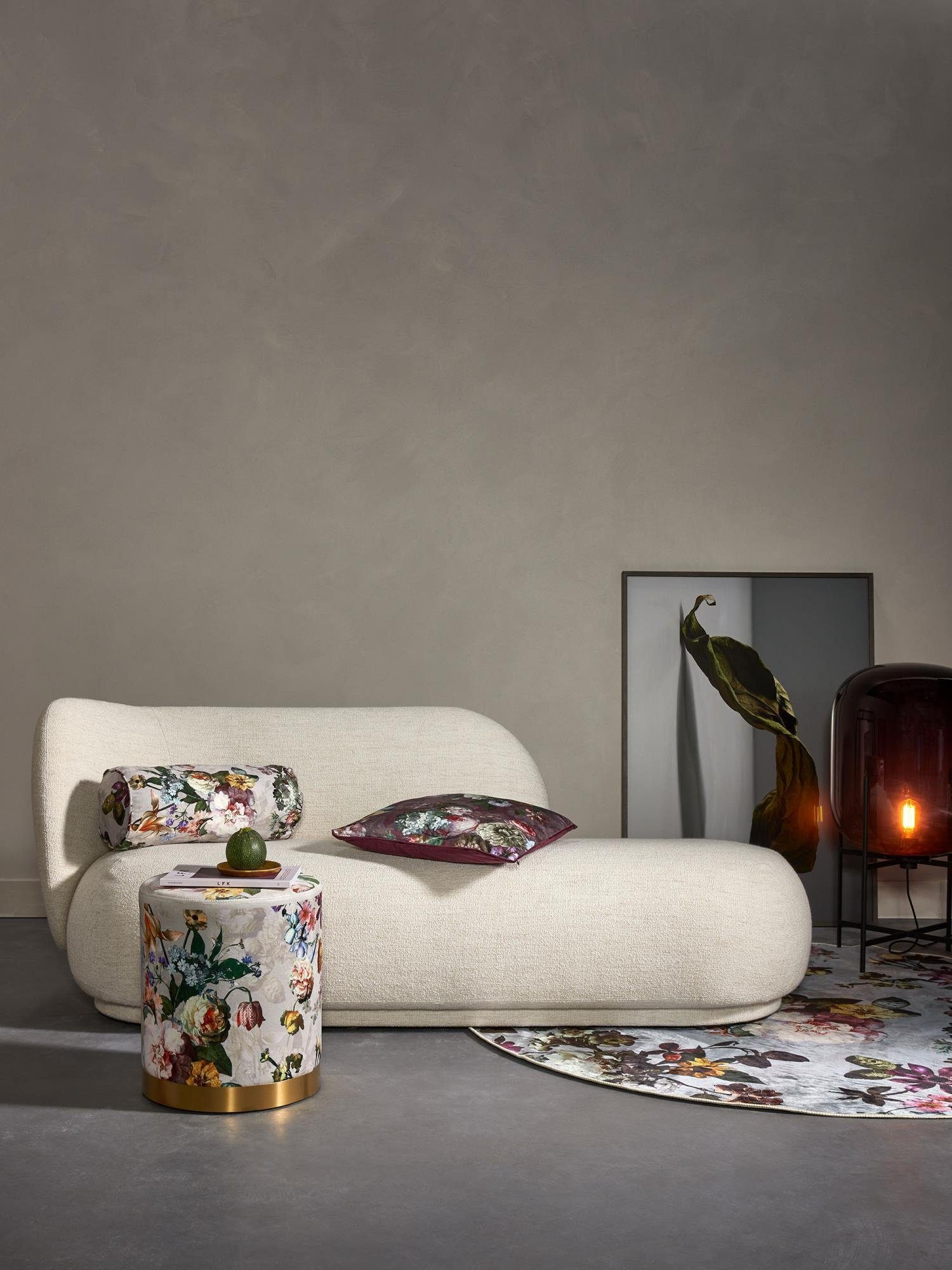 Essenza Dekokissen Fleur, aus weichem Samt mit Blumenprint