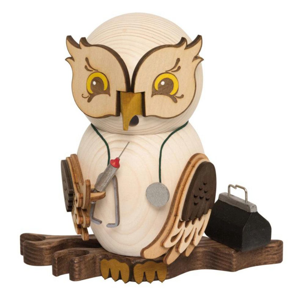 Kuhnert Weihnachtsfigur Kuhnert Räucherfigur Eule Arzt (1 St)