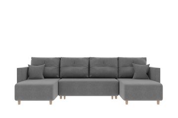 Stylefy Wohnlandschaft Skan, U-Form, Sofa, Kissen