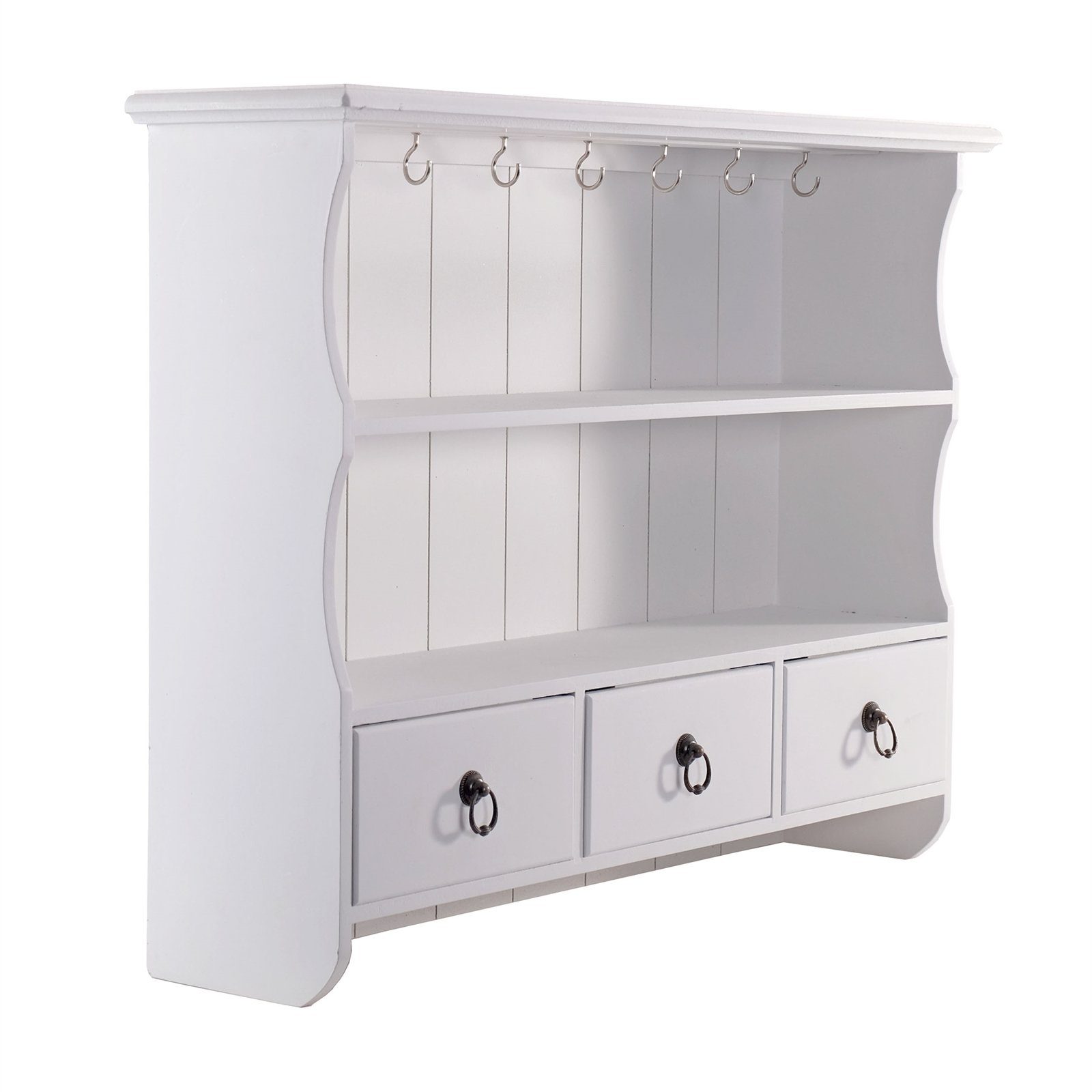 DESIGN DELIGHTS Wandregal KÜCHEN WANDREGAL "FRIEDA", weiß, mit Schubladen, günstig online kaufen