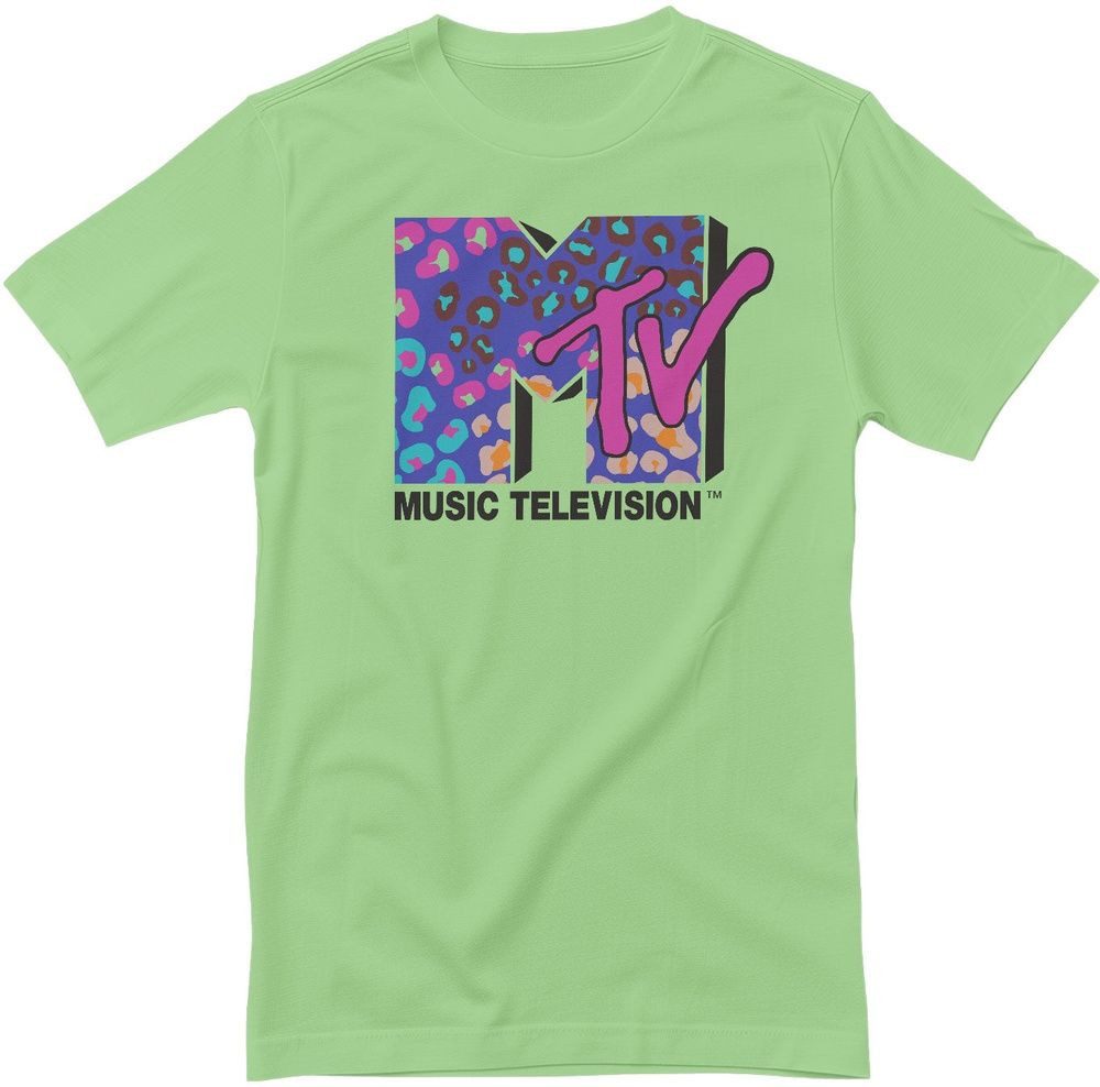 MTV T-Shirt MTV - Colorful Leopard Pattern Logo T-Shirt