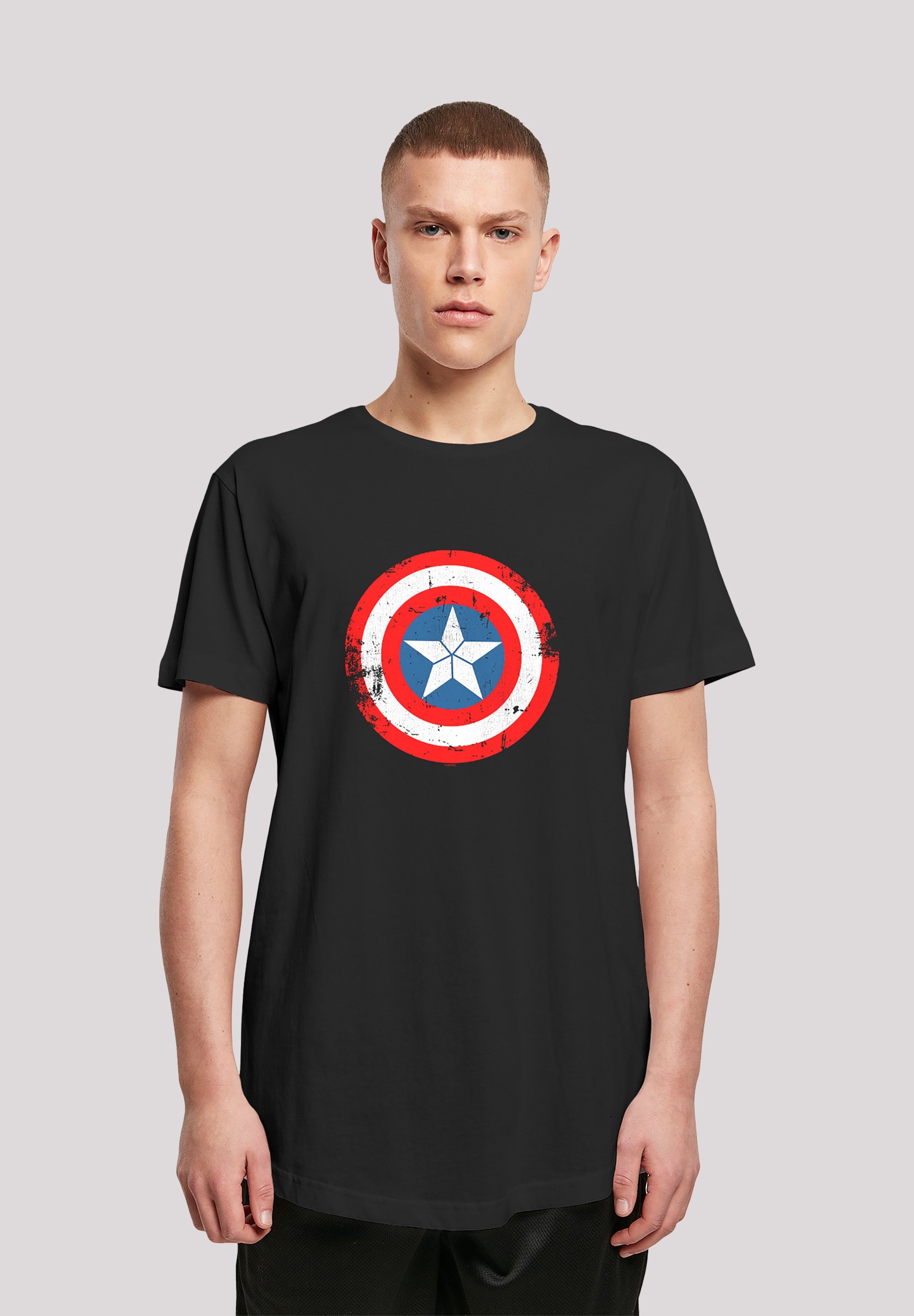 War Captain Civil F4NT4STIC America schwarz Schild Print Marvel T-Shirt