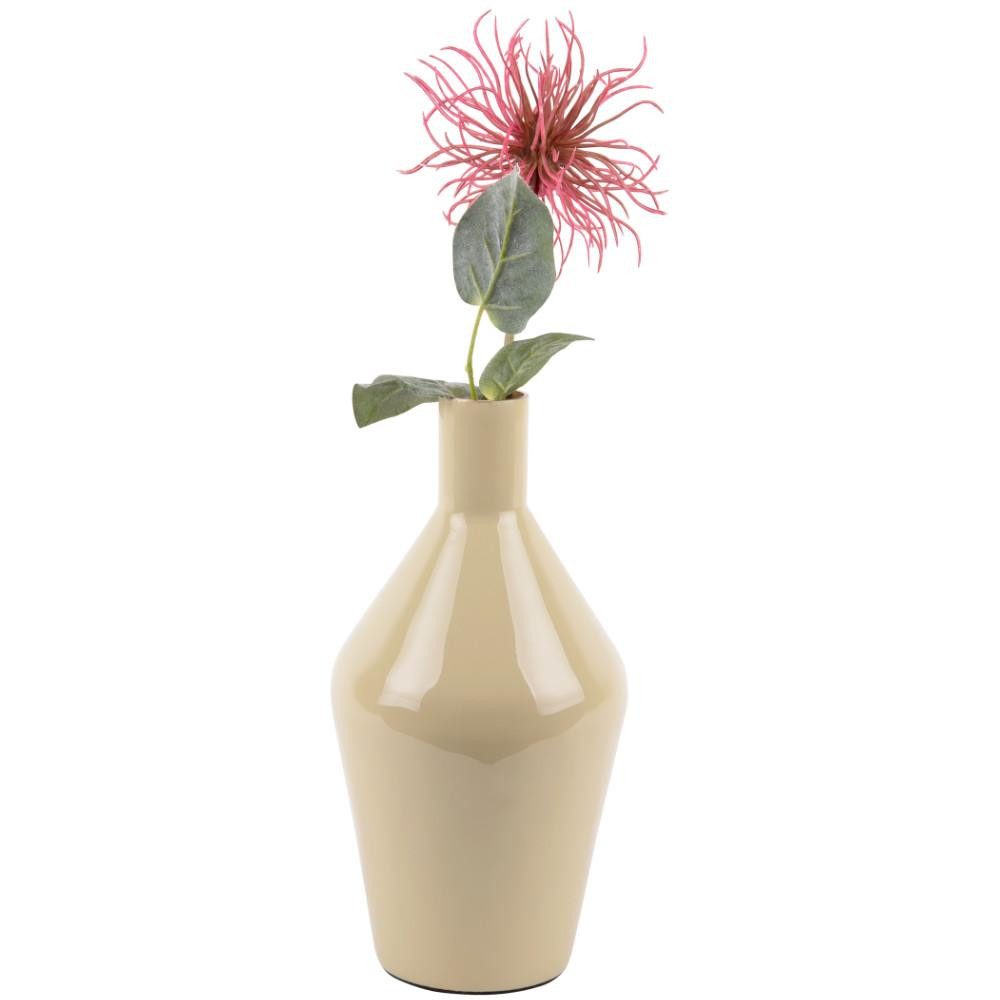 Present Time Dekovase Vase Ivy Bottle Cone Iron Enamel Latte Brown (3x22cm)