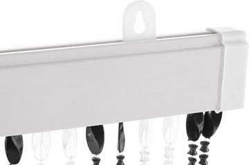 Türvorhang Pearl, locker, Hakenaufhängung (1 St), halbtransparent, Kunststoff, transparent/schwarz, 72 Stränge