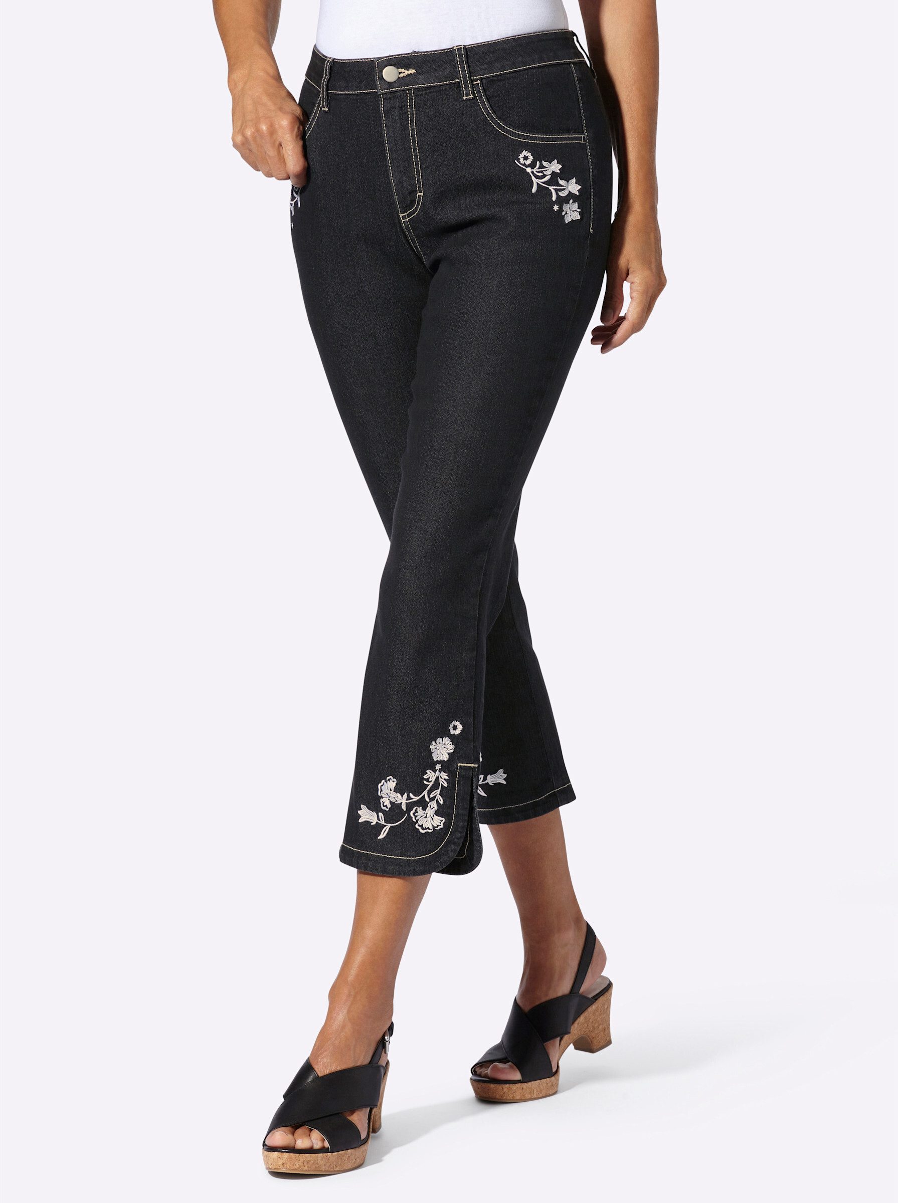 Jeansshorts 7/8-Jeans komfortabel