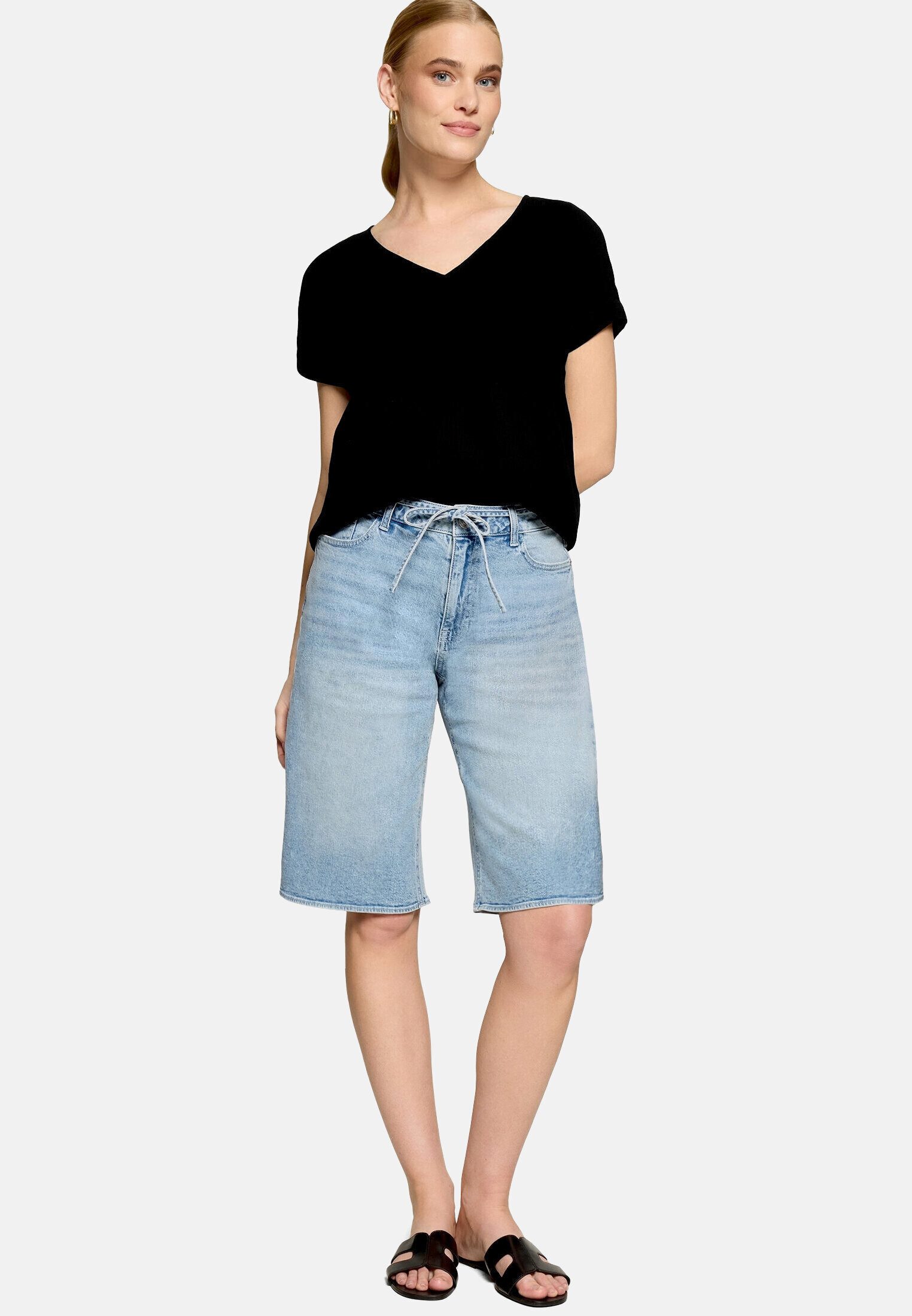 Zero Schlupfbluse Damen kurzarm