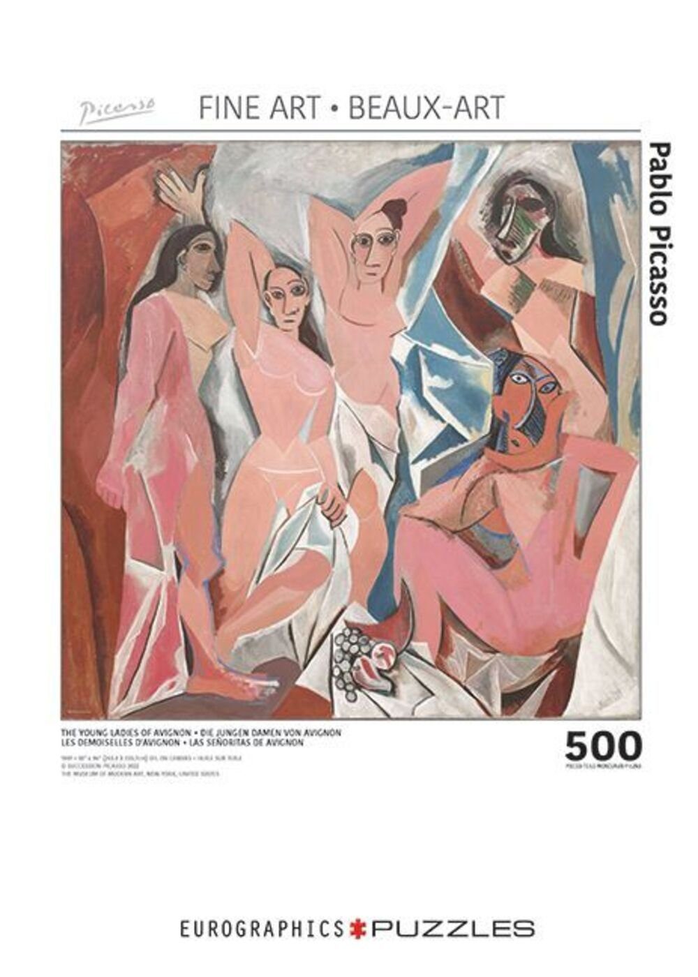 Puzzle EUROGRAPHICS Picasso Puzzleteile d'Avignon 599 (Puzzle), -Demoiselles