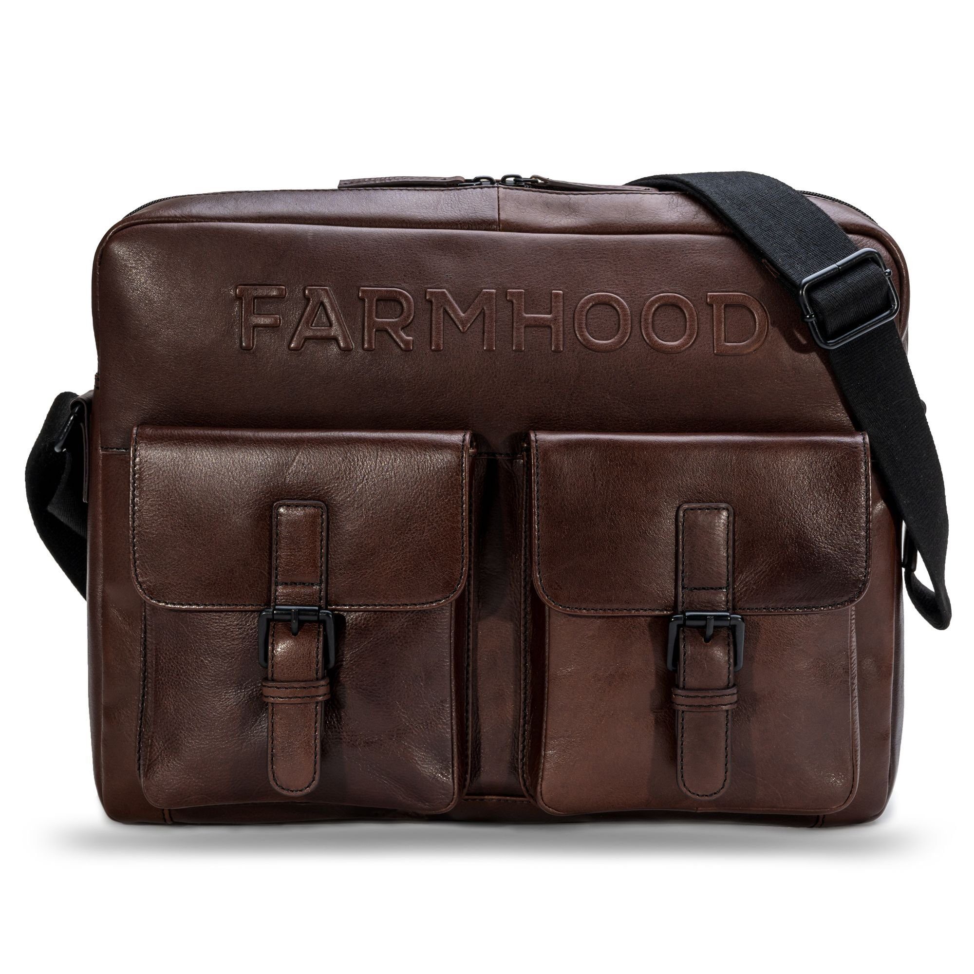 Memphis, dark brown Aktentasche Leder Farmhood