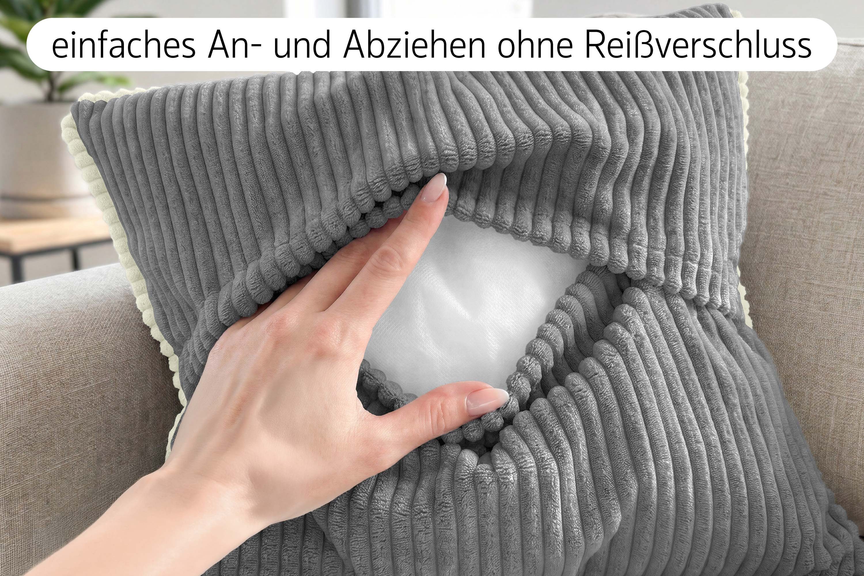 Amilian Dekokissen Zierkissen Sofakissen Couchkissen, mit Füllung weich formstabil