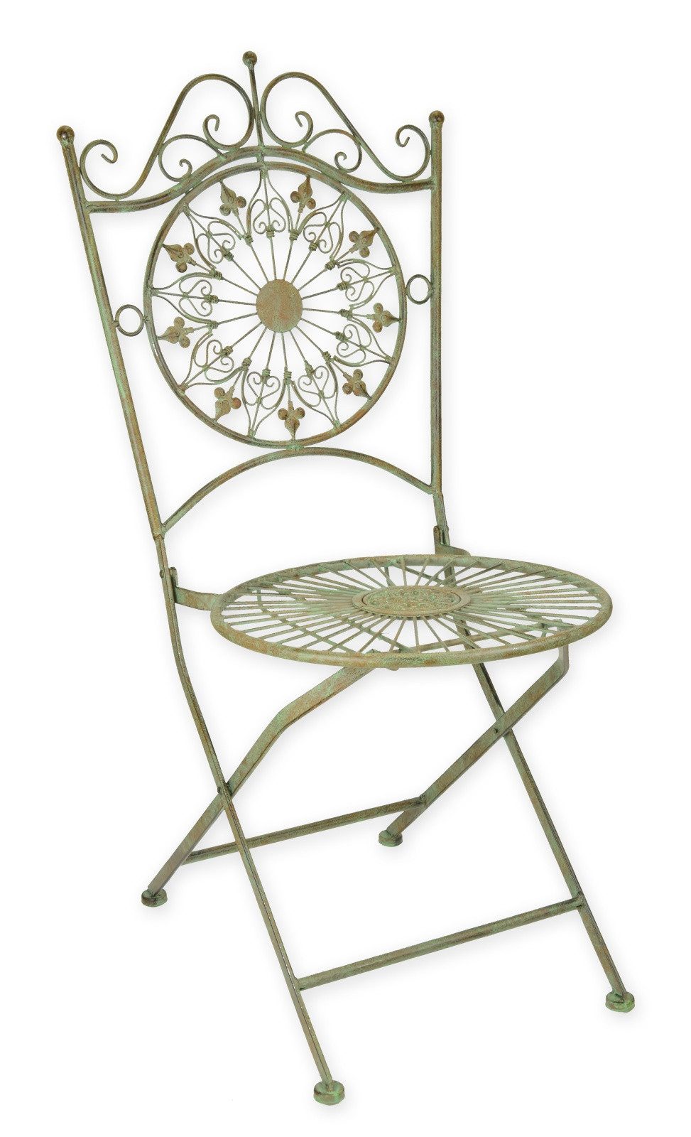 Aubaho Dekoobjekt Gartenstuhl Klappstuhl Eisen Replikat Retro Design Dekoration