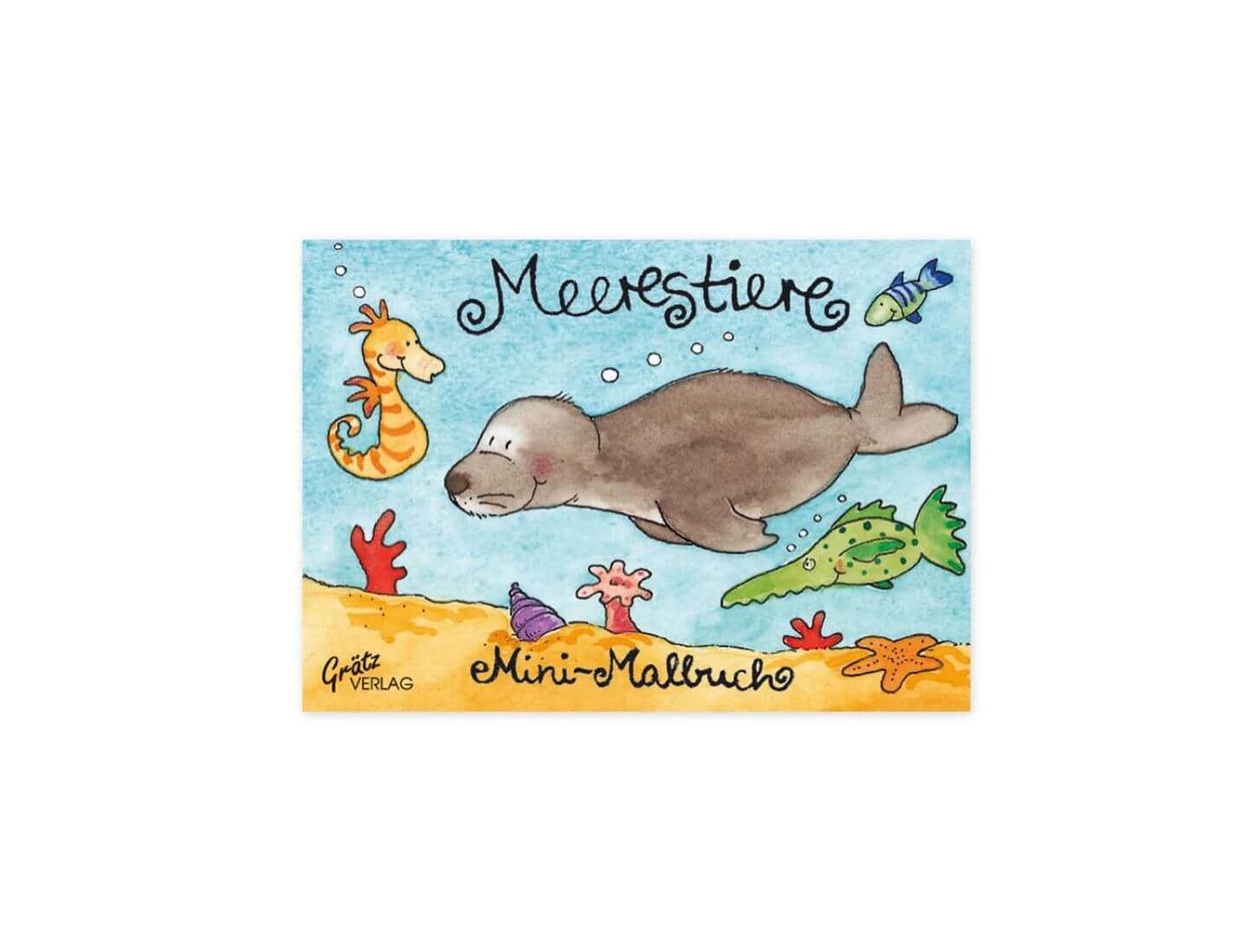 Grätz Verlag Malbuch Mini-Malbuch mit Meerestieren