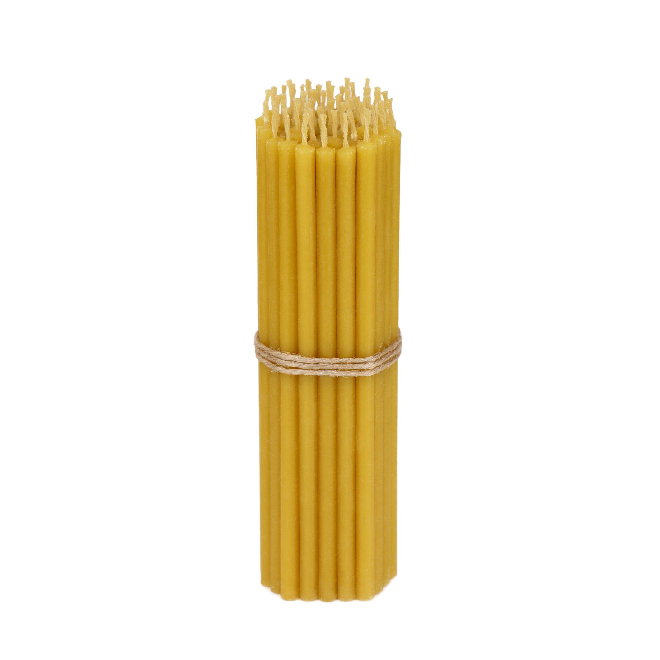 NKlaus Standkerzenhalter 50x Stabkerzen Gold Tropffrei günstig online kaufen