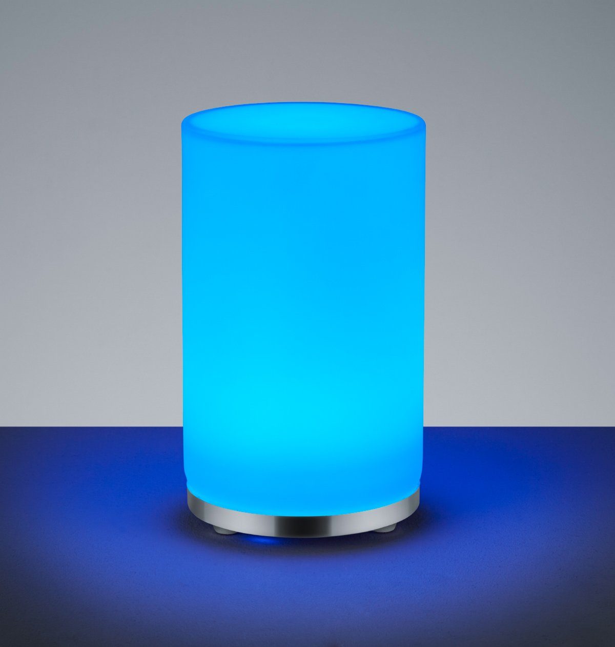 Kelvin LED inkl. TRIO John, Leuchten Farbwechsel, warmweiß Tischleuchte Nachttischlampe, fest Fernbedienung, LED Warmweiß, 3000 integriert, Glasschirm,