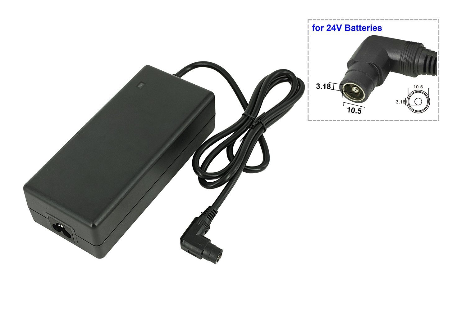 PowerSmart CAA060720E.101 Batterie-Ladegerät (29,40V 2A RCA für 24V Akkus E-Bike Elektrofahrrad Pedelec Roller)