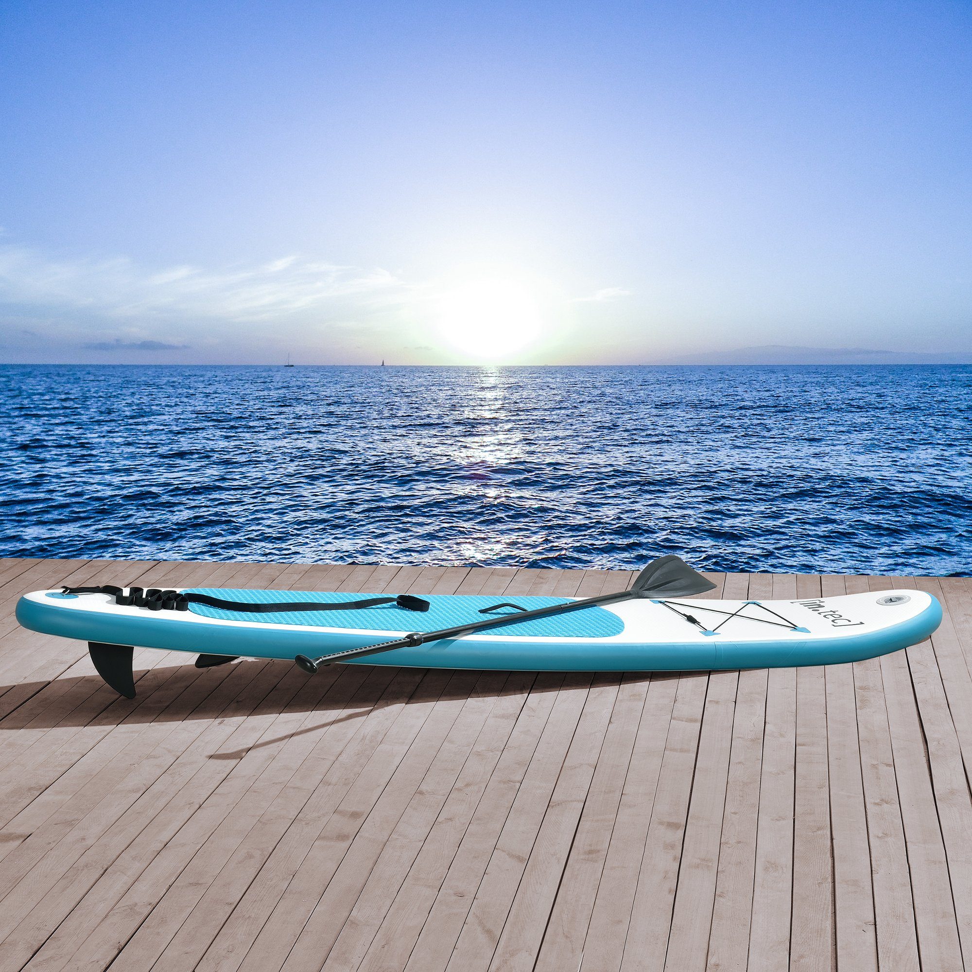 in.tec SUP-Board, Paddelboard Quelimane aufblasbar Türkis Wellenreiter 305x71x10cm
