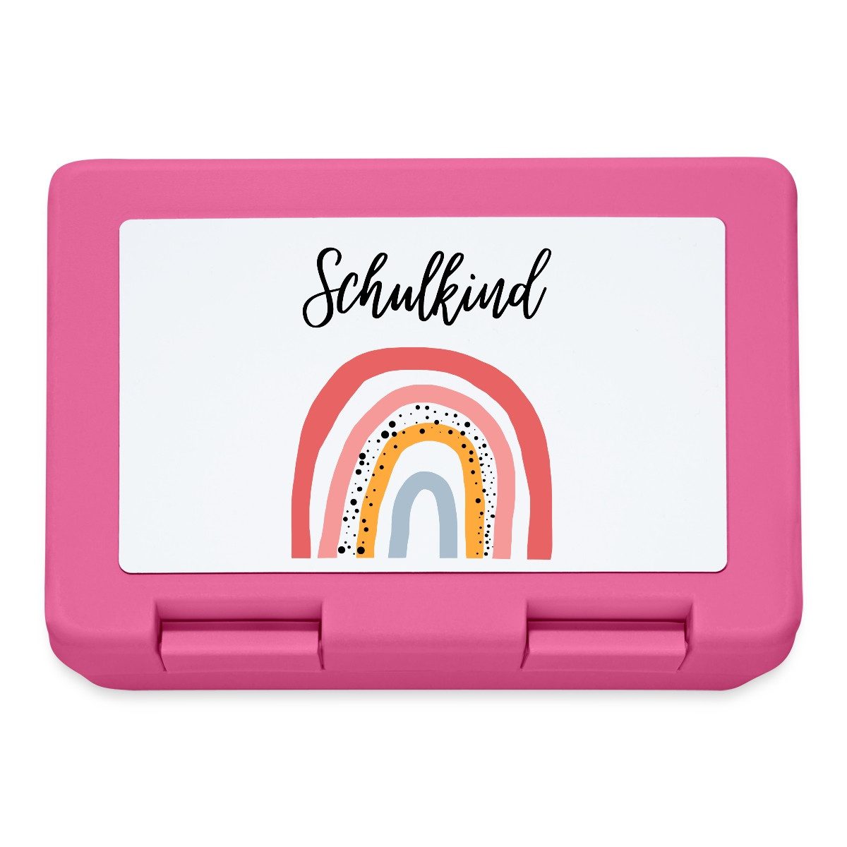 Spreadshirt Lunchbox Einschulung Schulkind Regenbogen Geschenkidee Brotdose Lunchbox, Plastik, Aluminium
