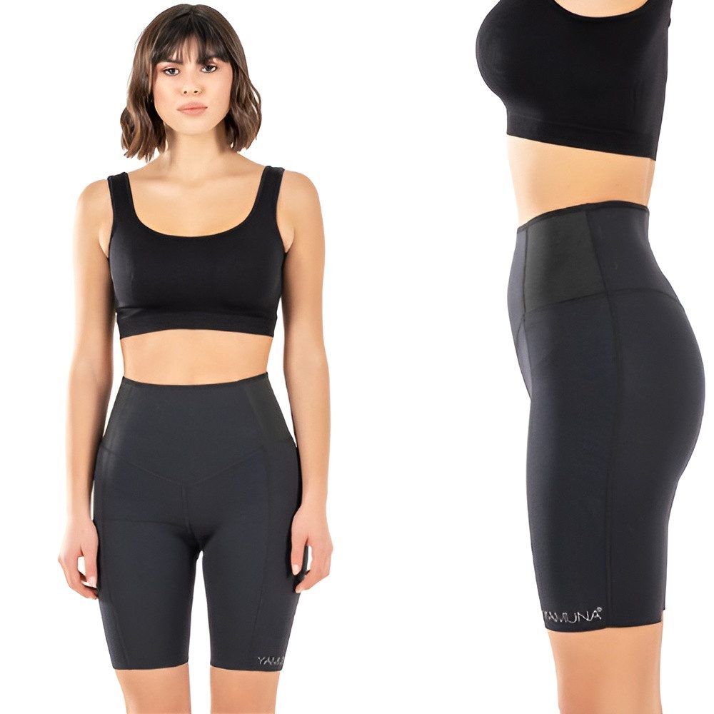 Yamuna Trainingsshorts Sauna Effekt Neotex Trainingsshort, Schwitzende Thermo/Fettverbrennung (Maximiert die Wirkung von Sportaktivitäten, und Trainings und hilft Ihnen dabei, abzunehmen) Sie können mit weniger Mühe einfach abnehmen und Fett verbrennen