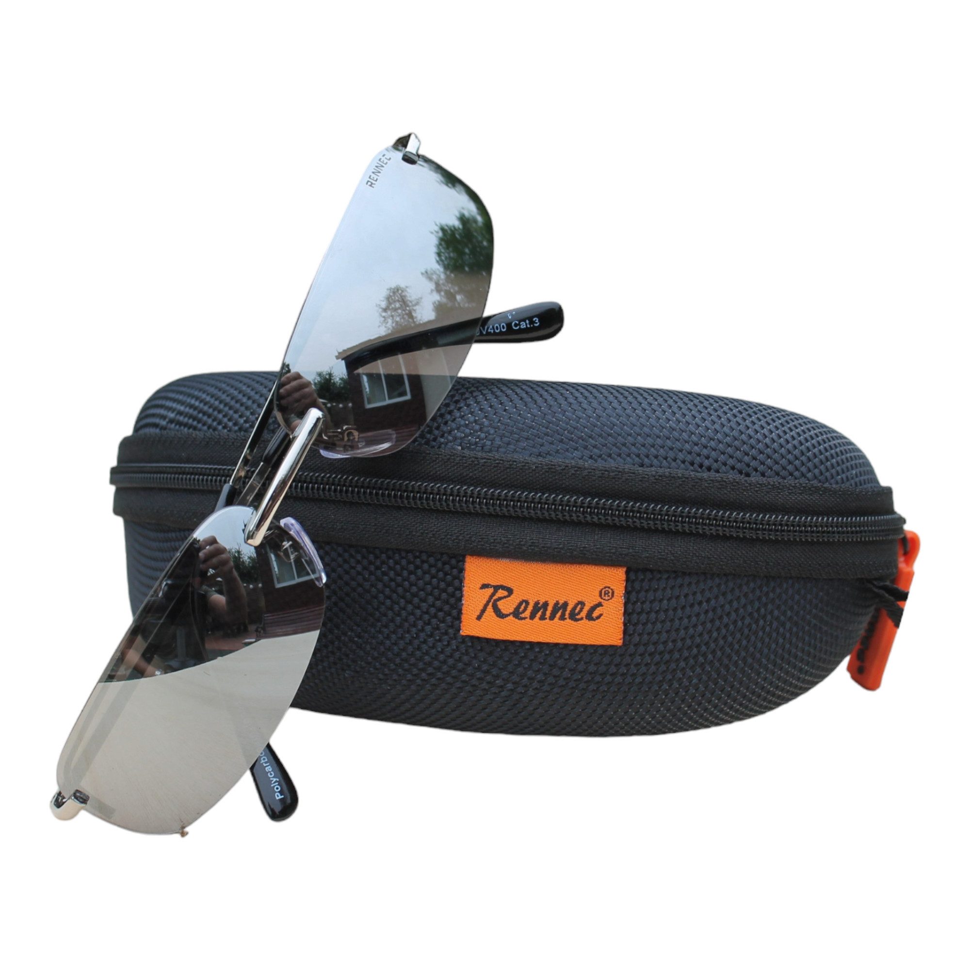 Rennec Sonnenbrille (Schmale Metall Sonnenbrille Rechteckig Getönt oder Ver günstig online kaufen